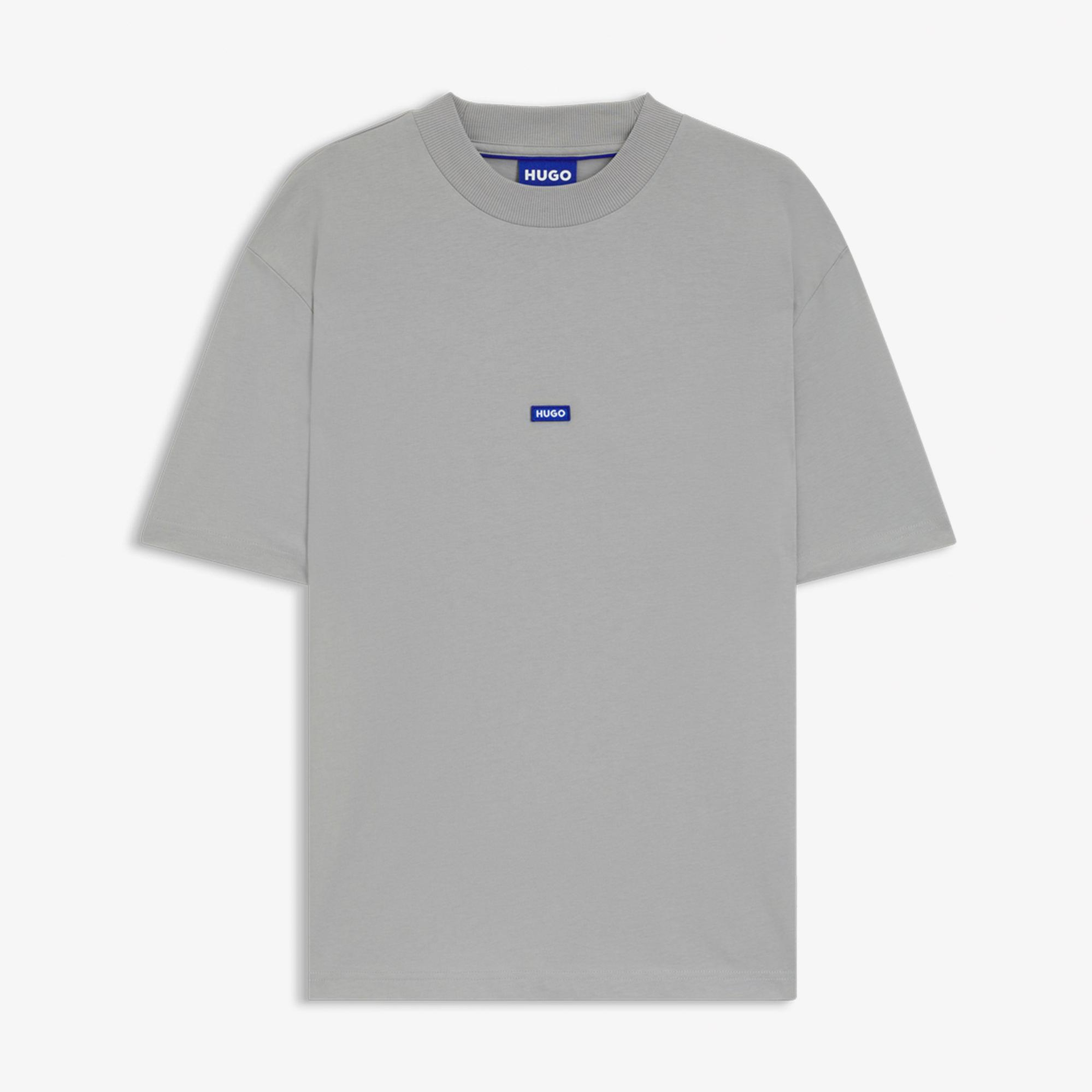 Hugo Boss Logo Patch Erkek Gri T-Shirt