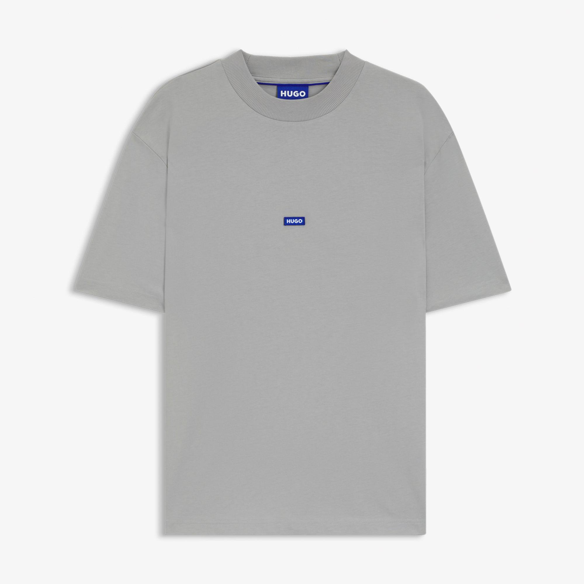 Hugo Boss Logo Patch Erkek Gri T-Shirt
