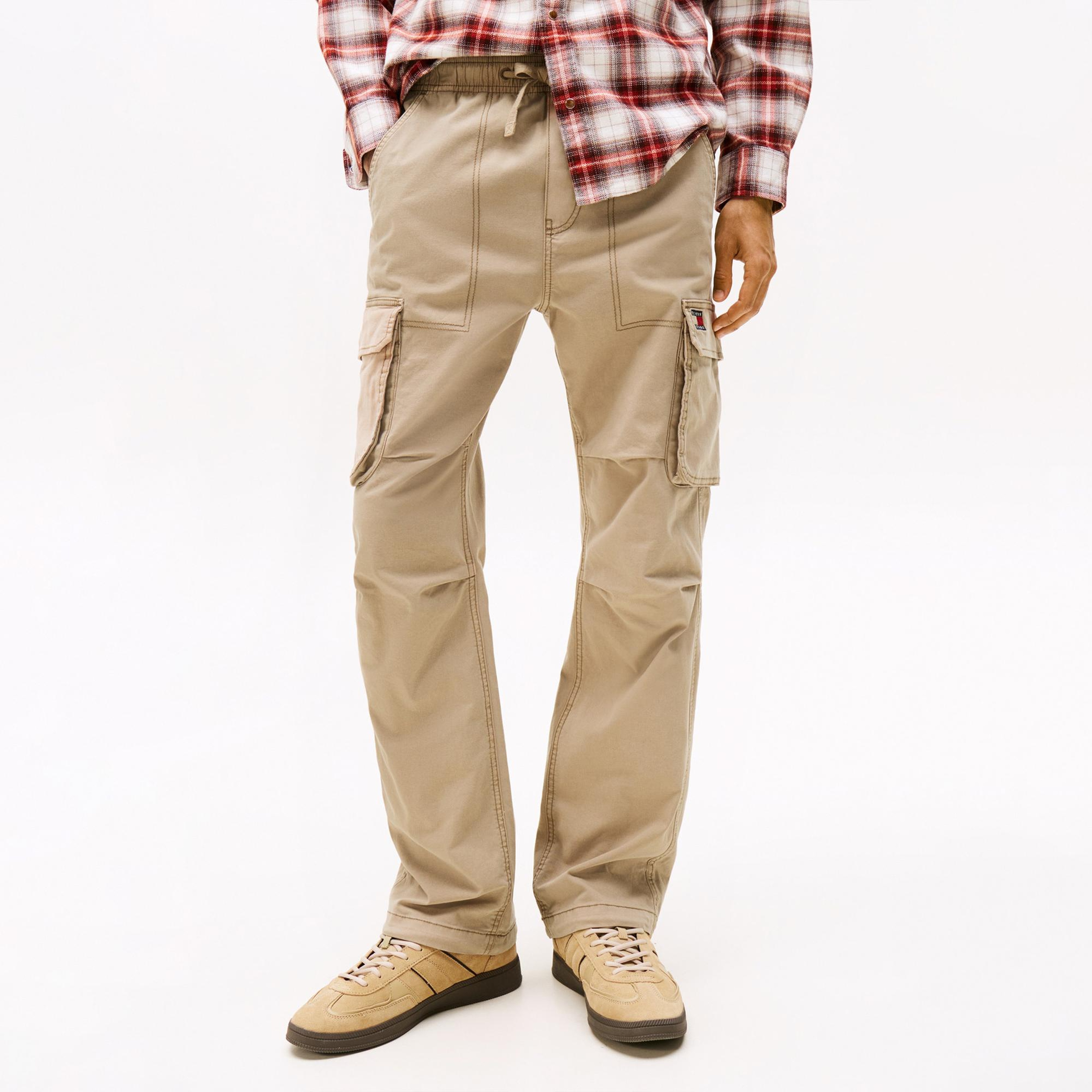 Tommy Hilfiger Otis H-Bone Kargo Erkek Kahverengi Pantolon