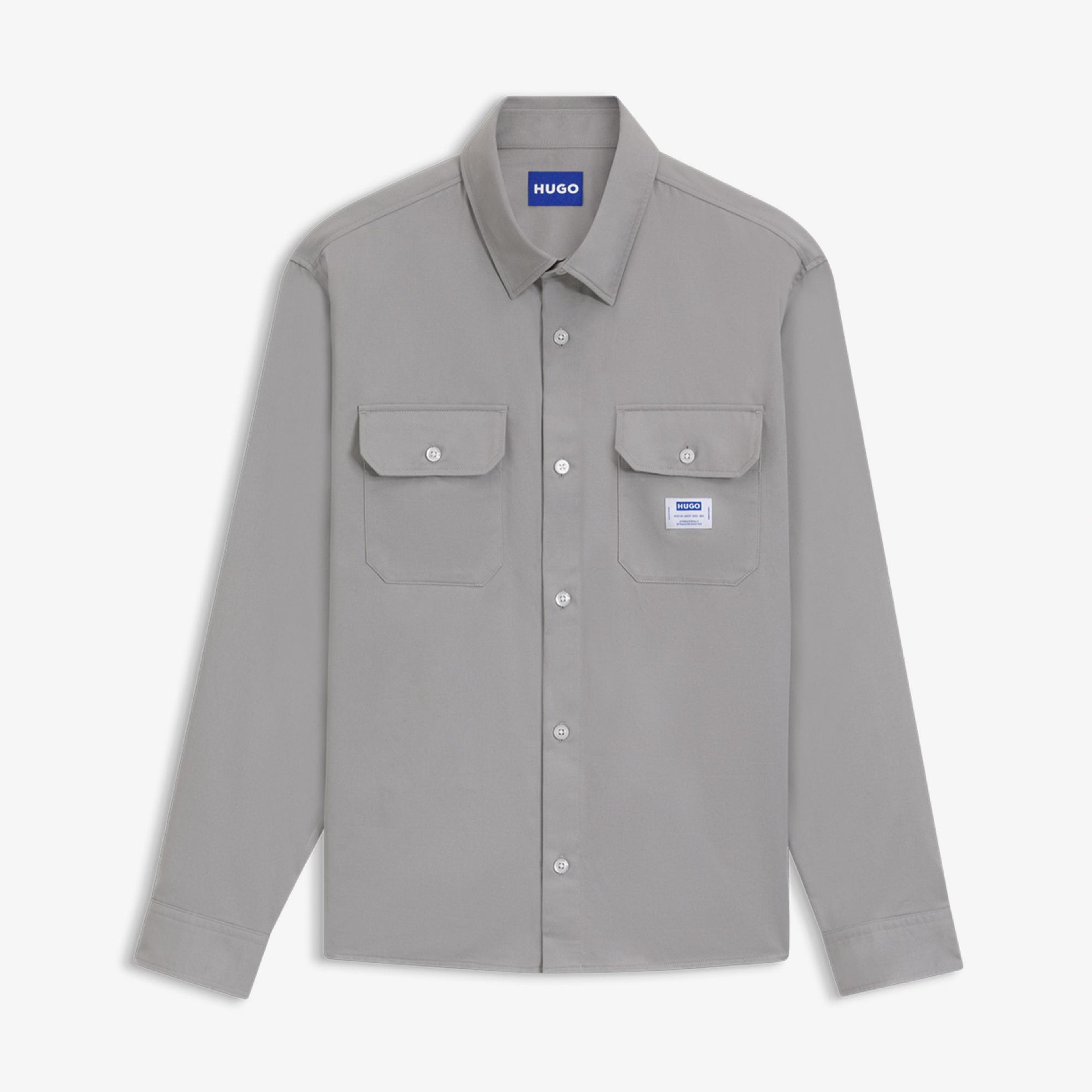 Hugo Ekynone Erkek Gri Gömlek