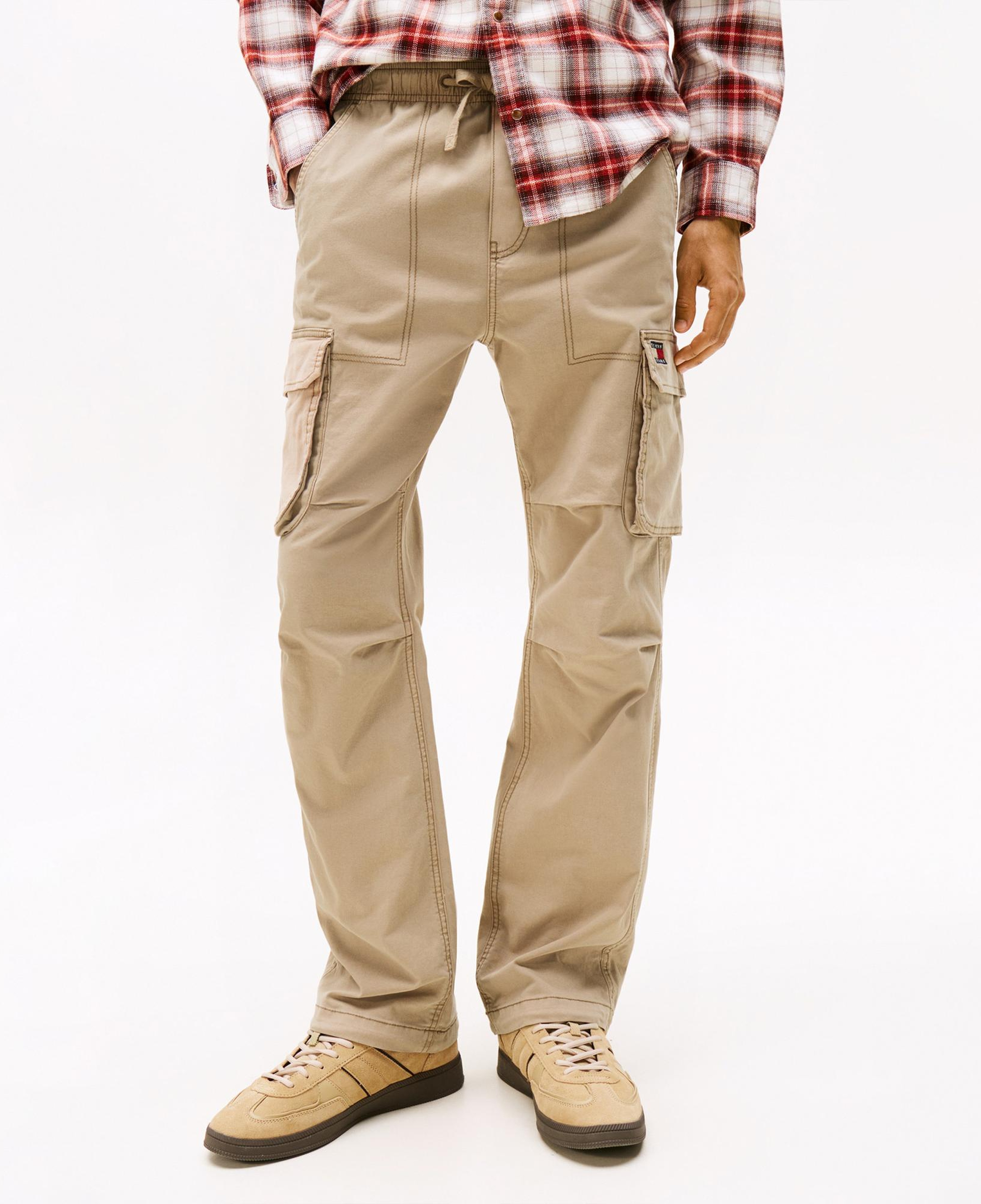 Tommy Hilfiger Otis H-Bone Kargo Erkek Kahverengi Pantolon