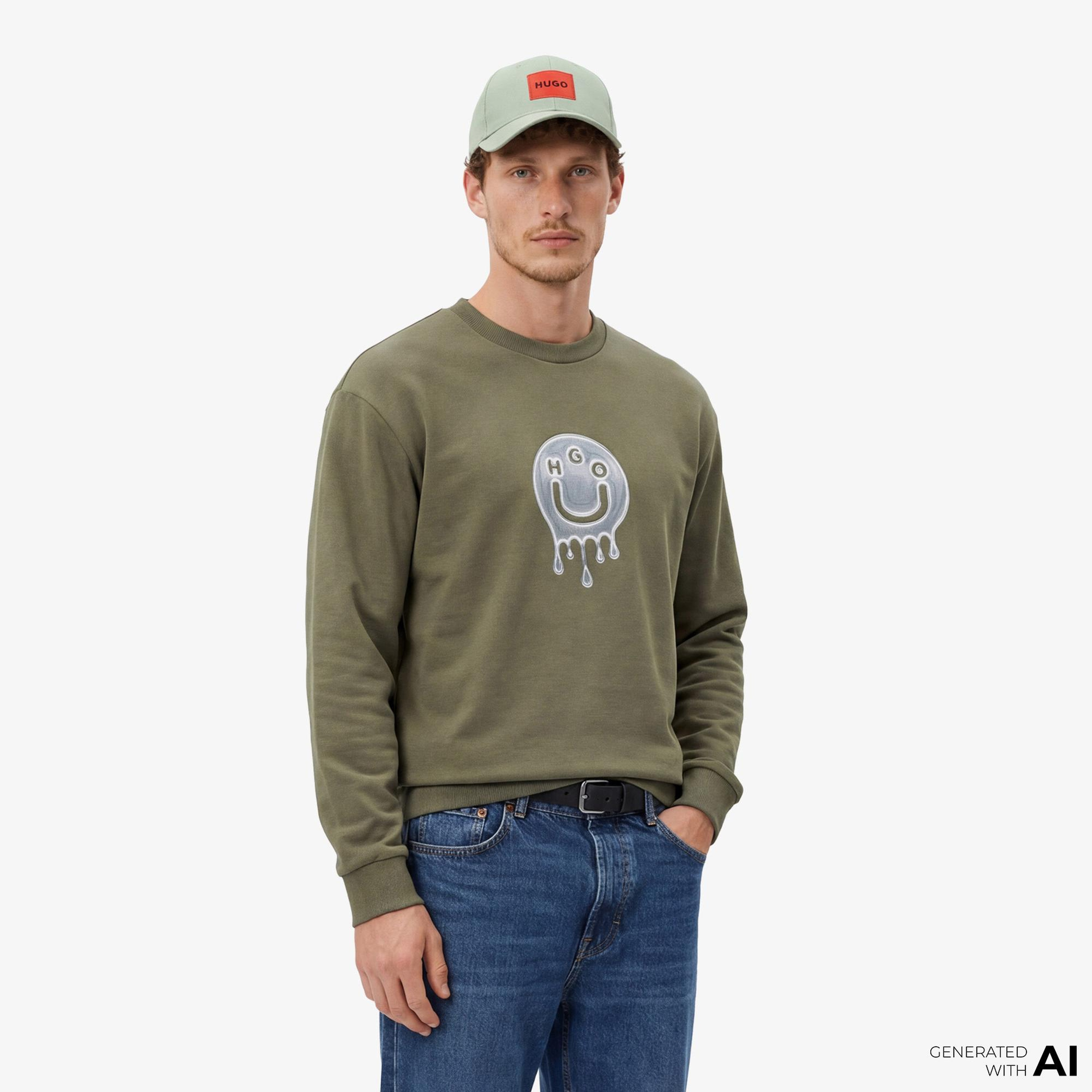 Hugo Newirex Erkek Haki Sweatshirt