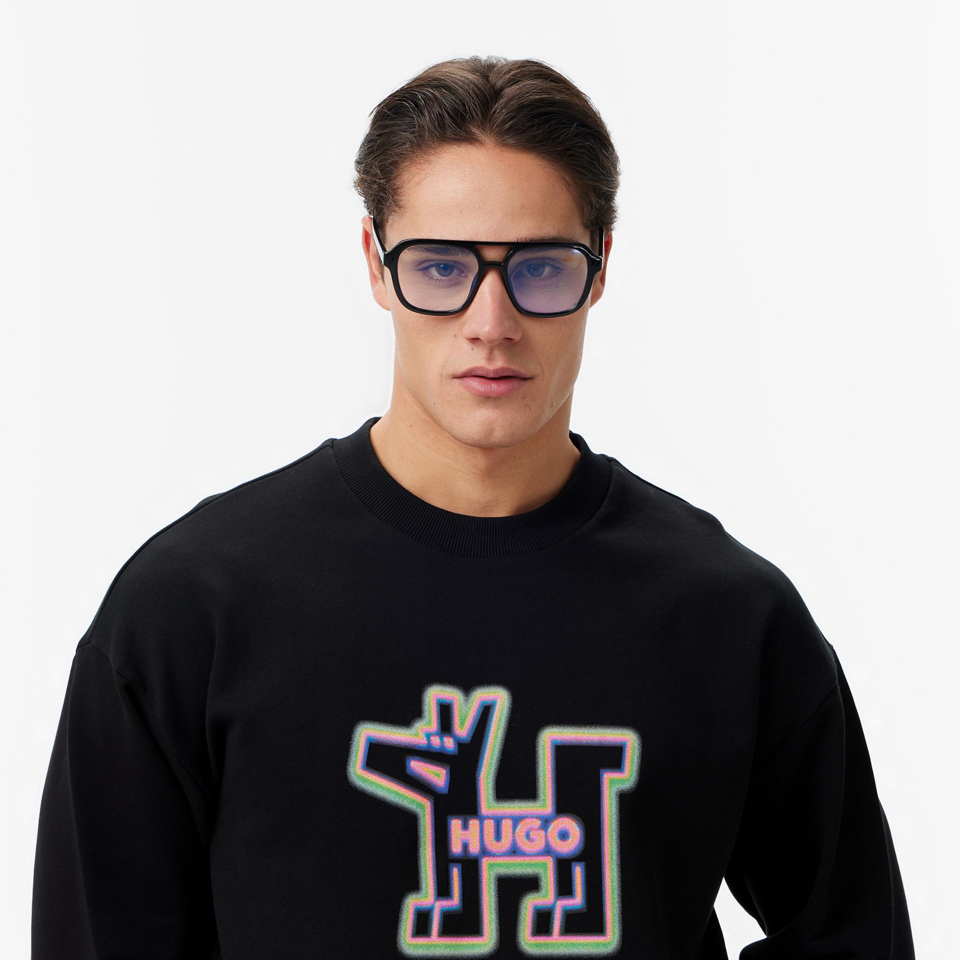 Hugo Newirex Erkek Siyah Sweatshirt