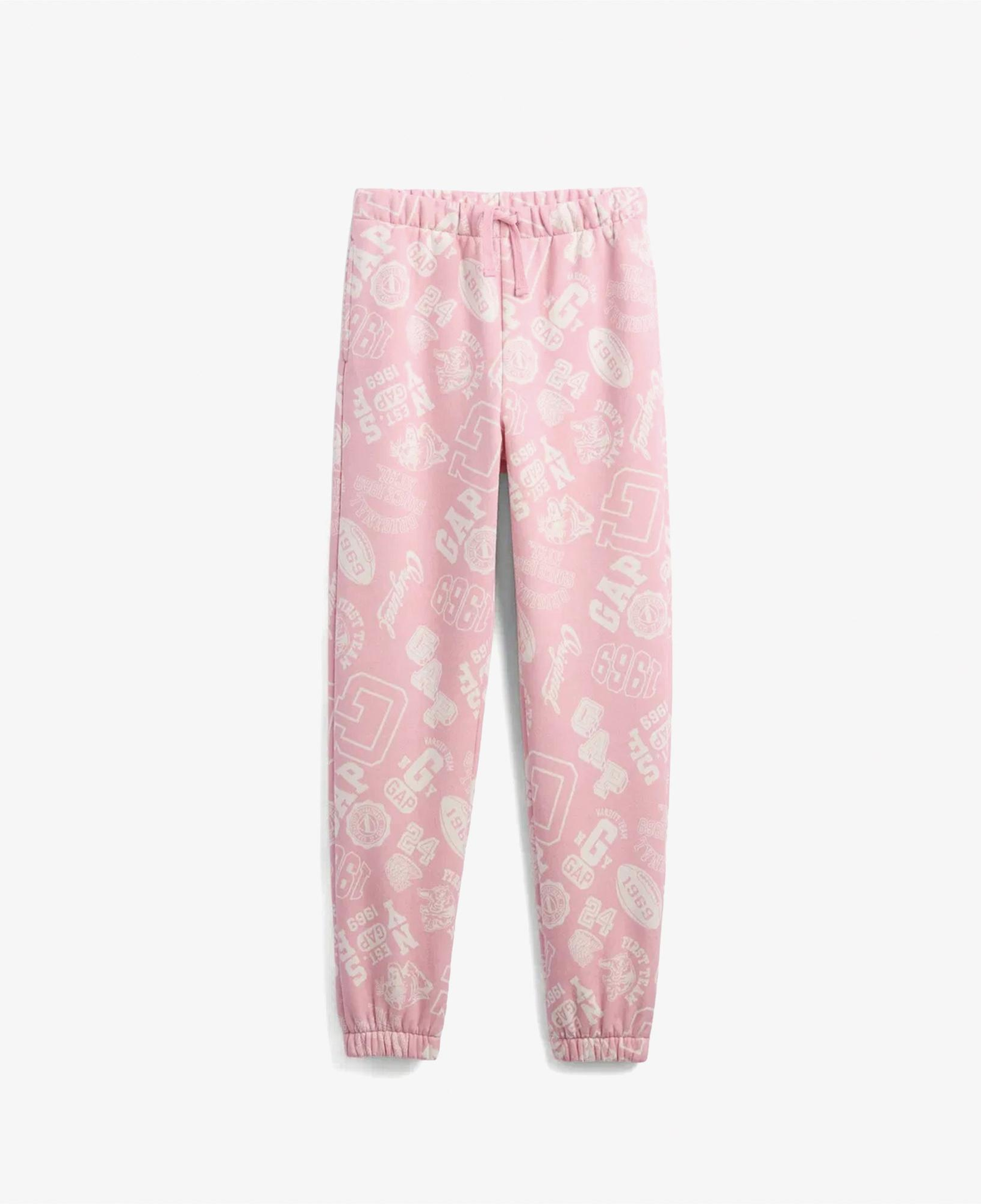 Gap V-Fa Logo Heritage Çocuk Pembe Eşofman Altı