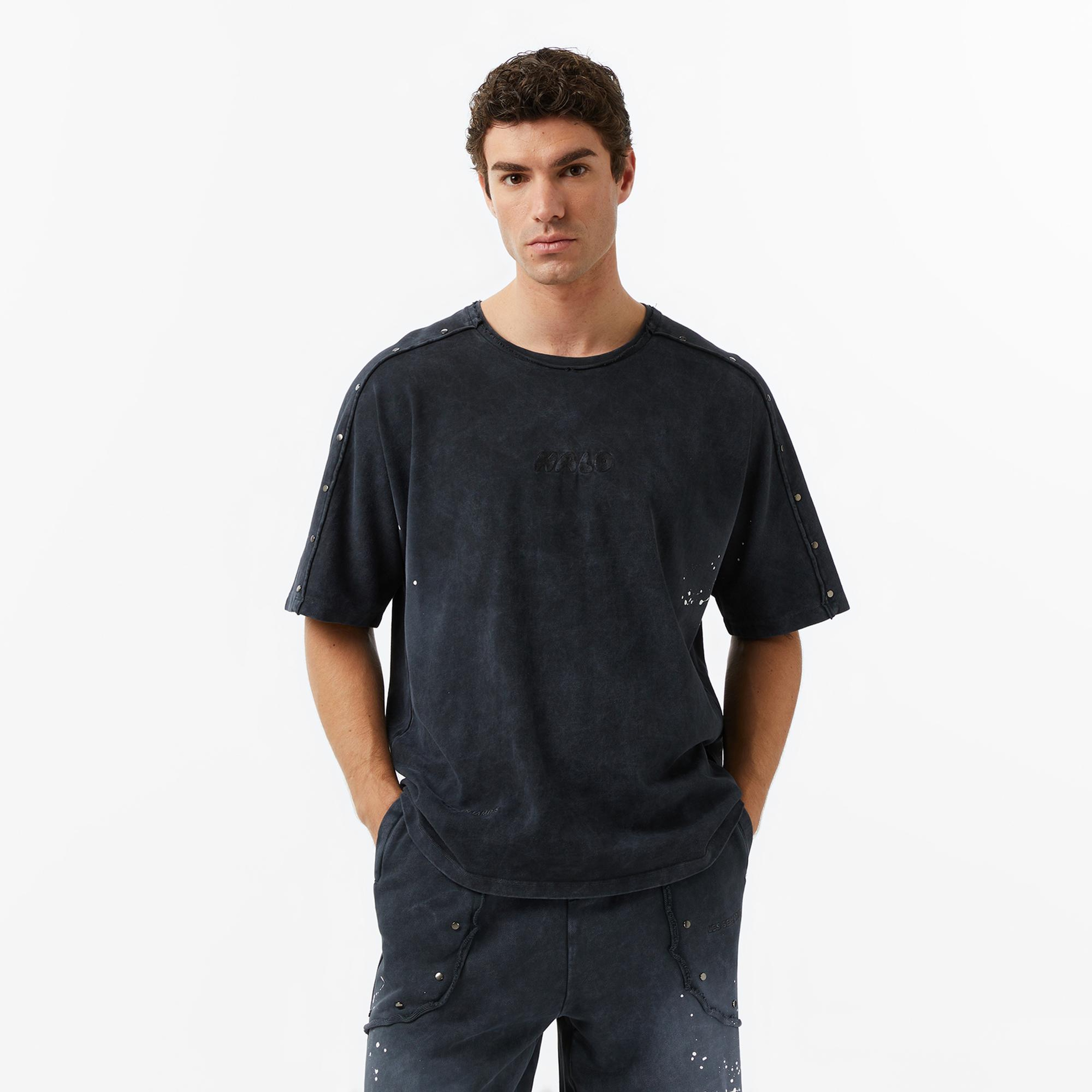 Les Benjamins Essentials 305 Erkek Mor T-Shirt
