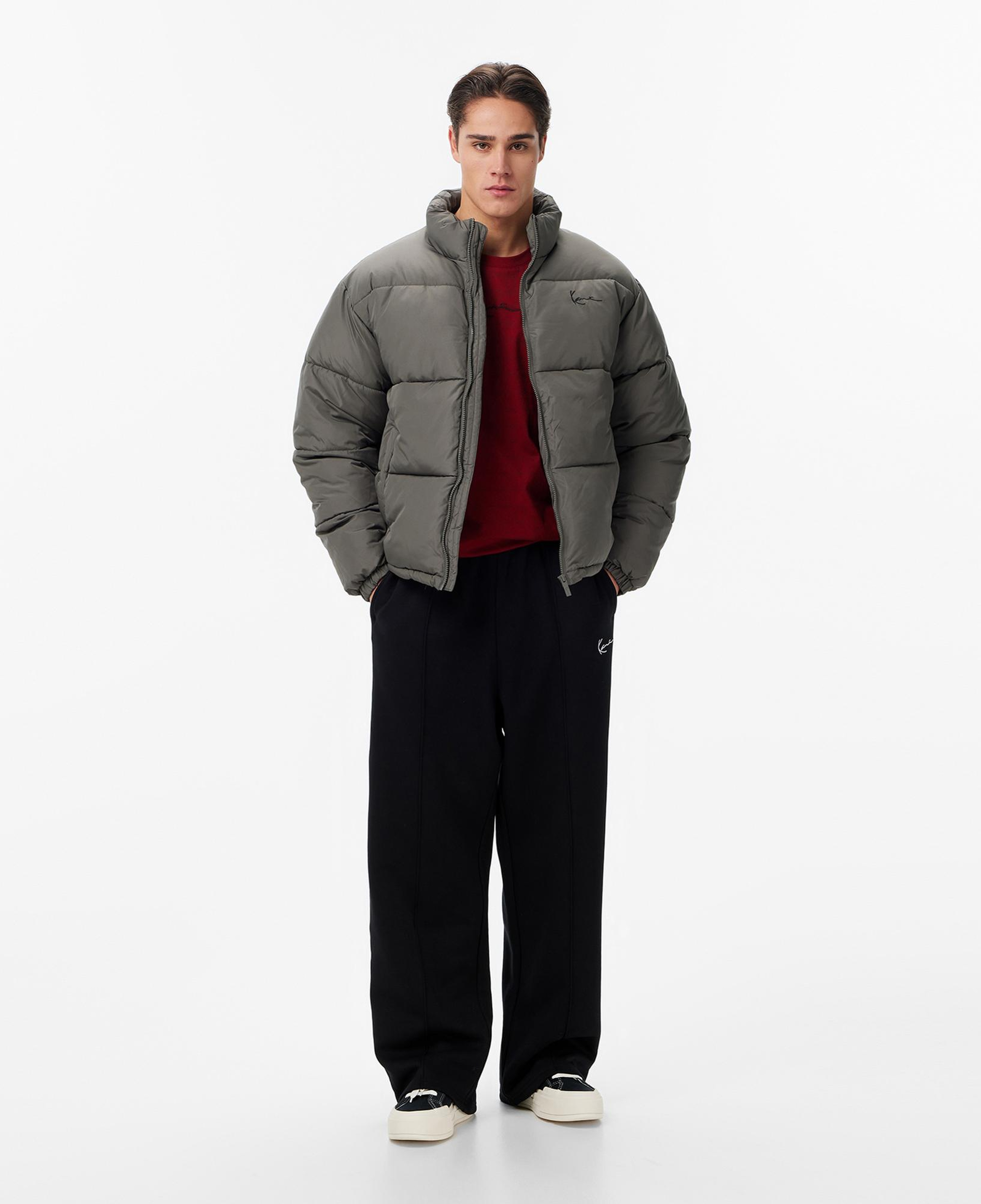 Karl Kani Small Signature Embossed Puffer Erkek Gri Mont