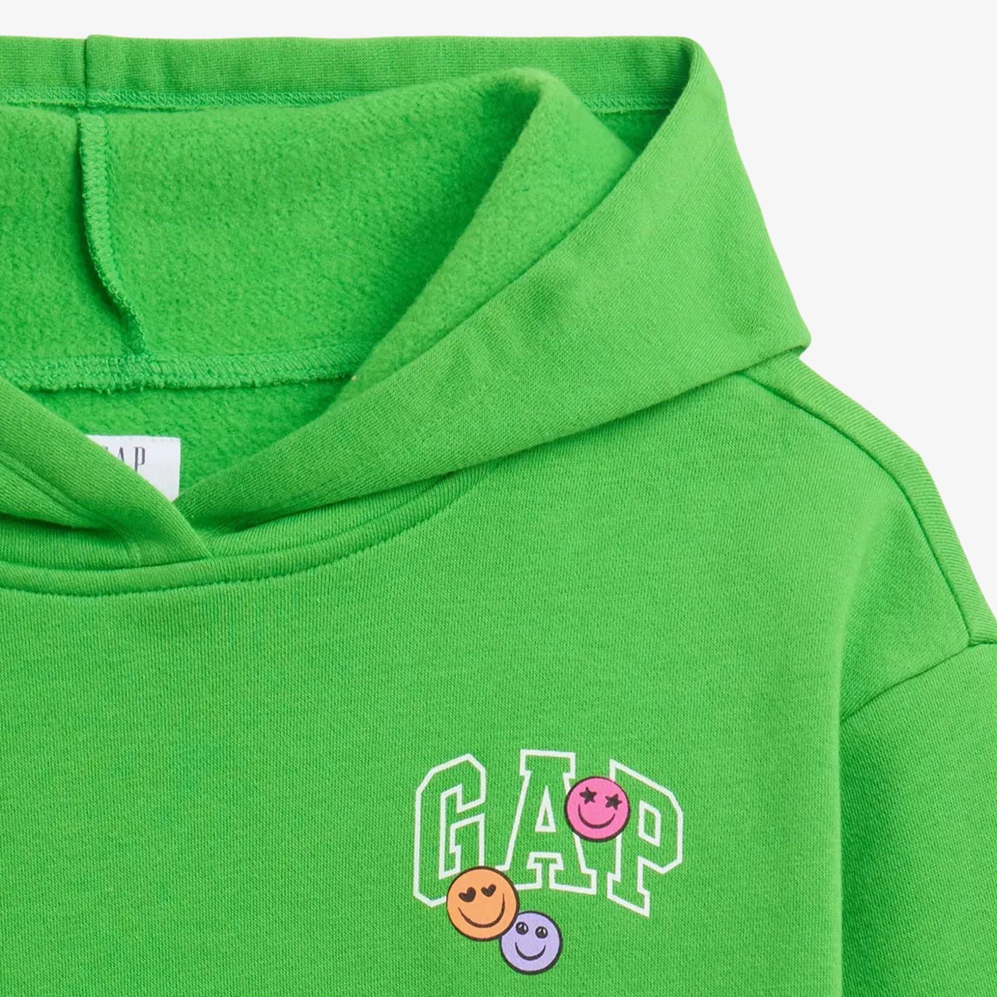 Gap Logo Pull On Çocuk Yeşil Sweatshirt