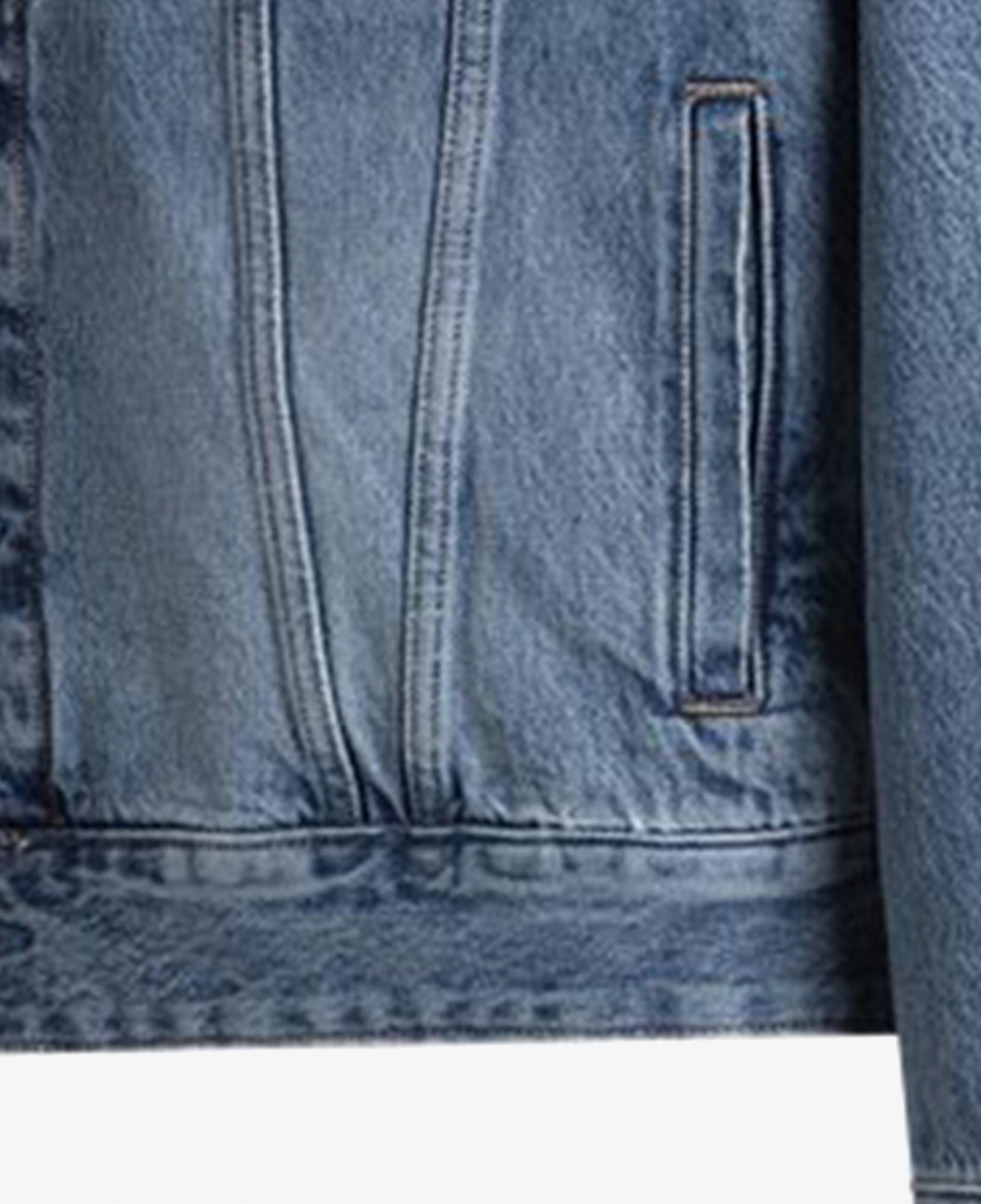 Hugo Loose Fit Stonewashed Erkek Mavi Denim Ceket