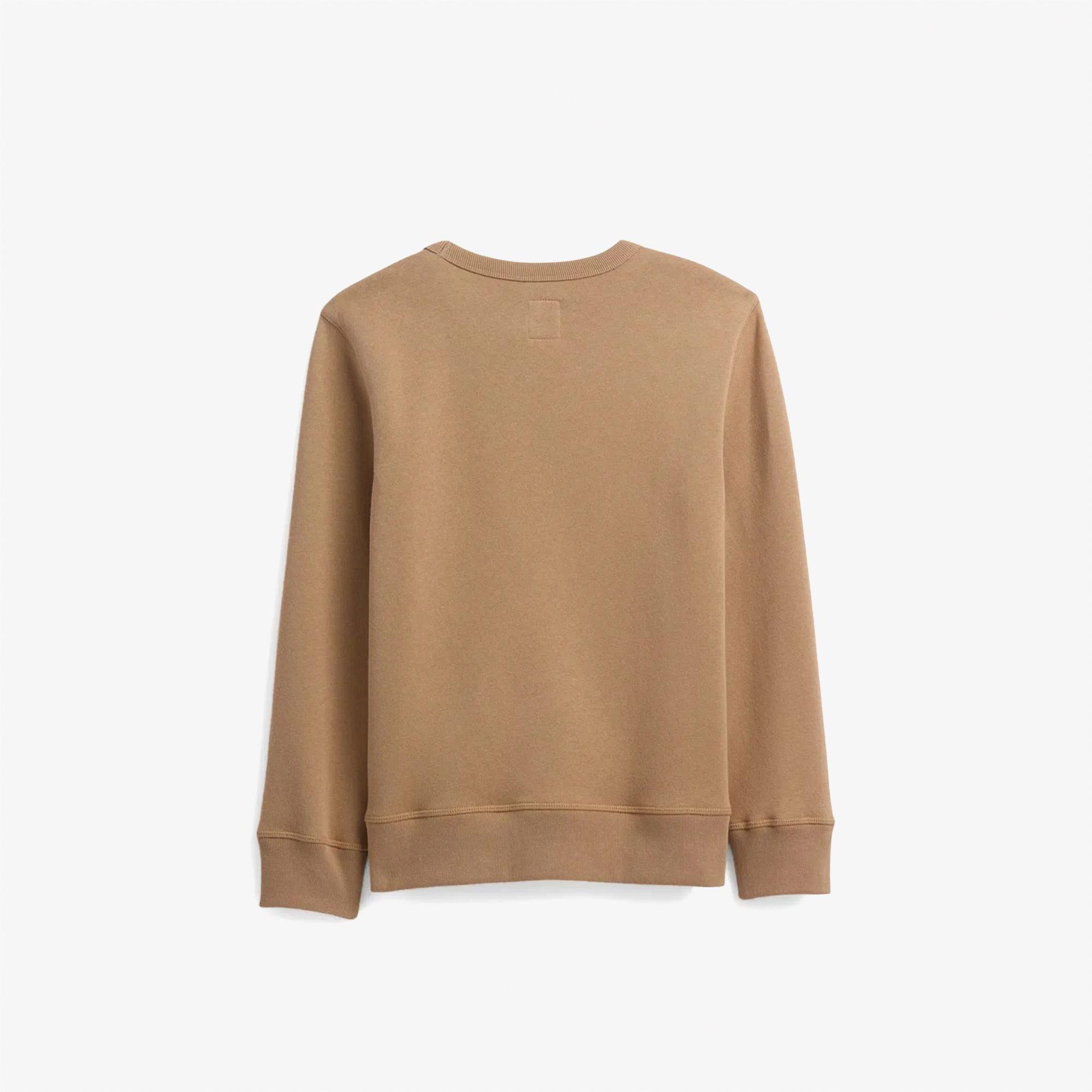Gap V-Fa Logo Crew Çocuk Kahverengi Sweatshirt