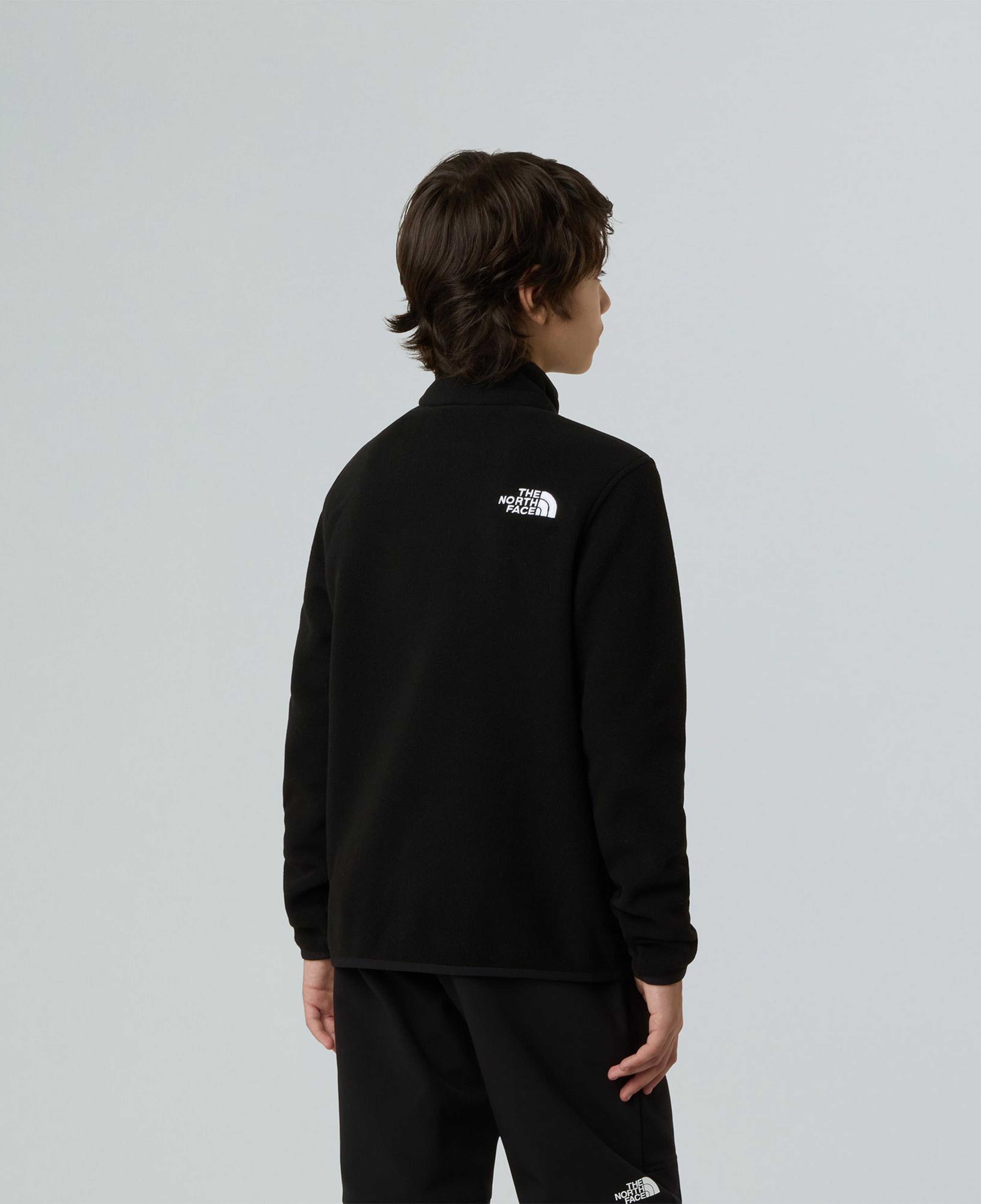 The North Face Teen Glacier 1/4 Zip Pullover Çocuk Siyah Polar Ceket