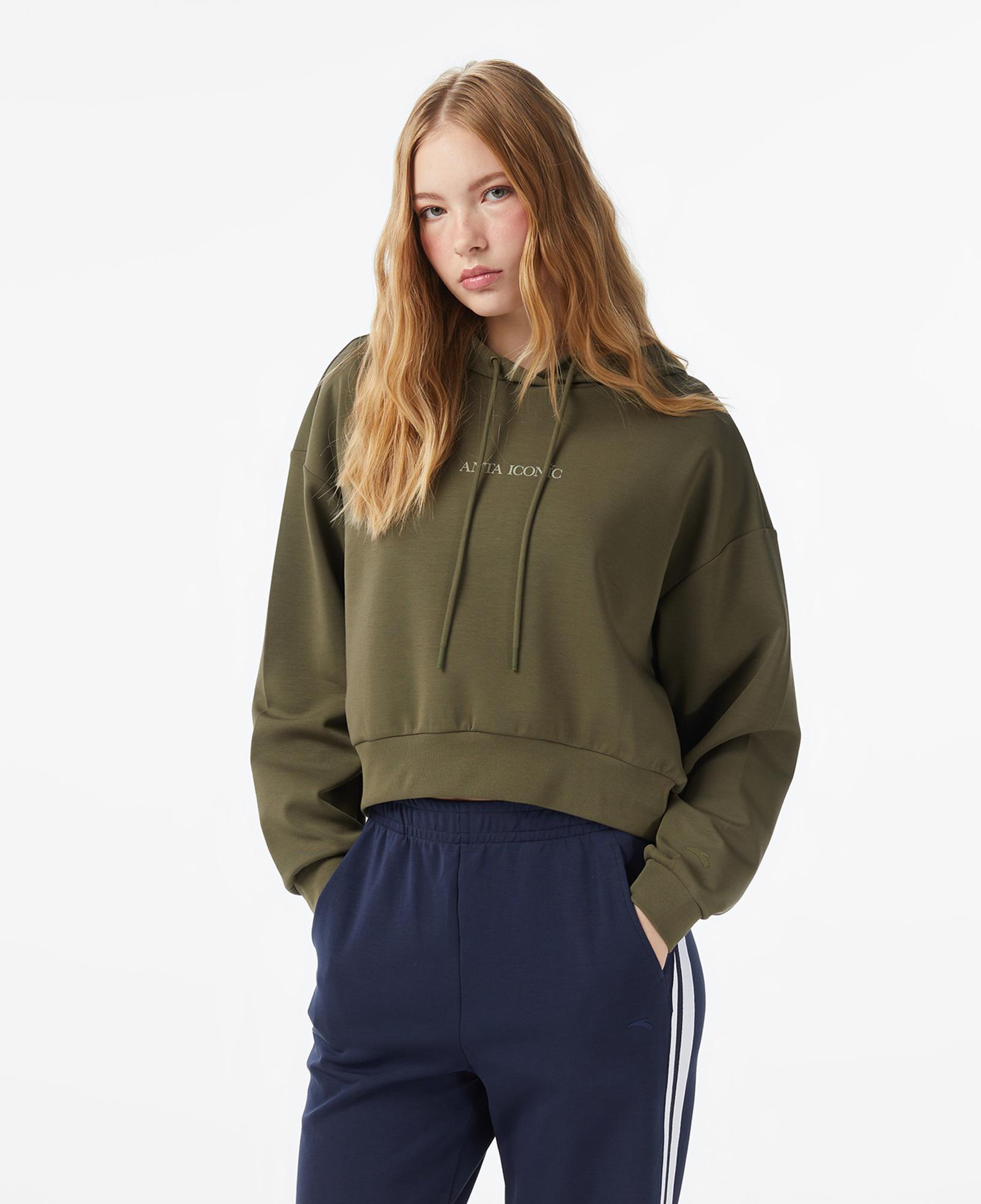 Anta Iconic Kadın Yeşil Sweatshirt