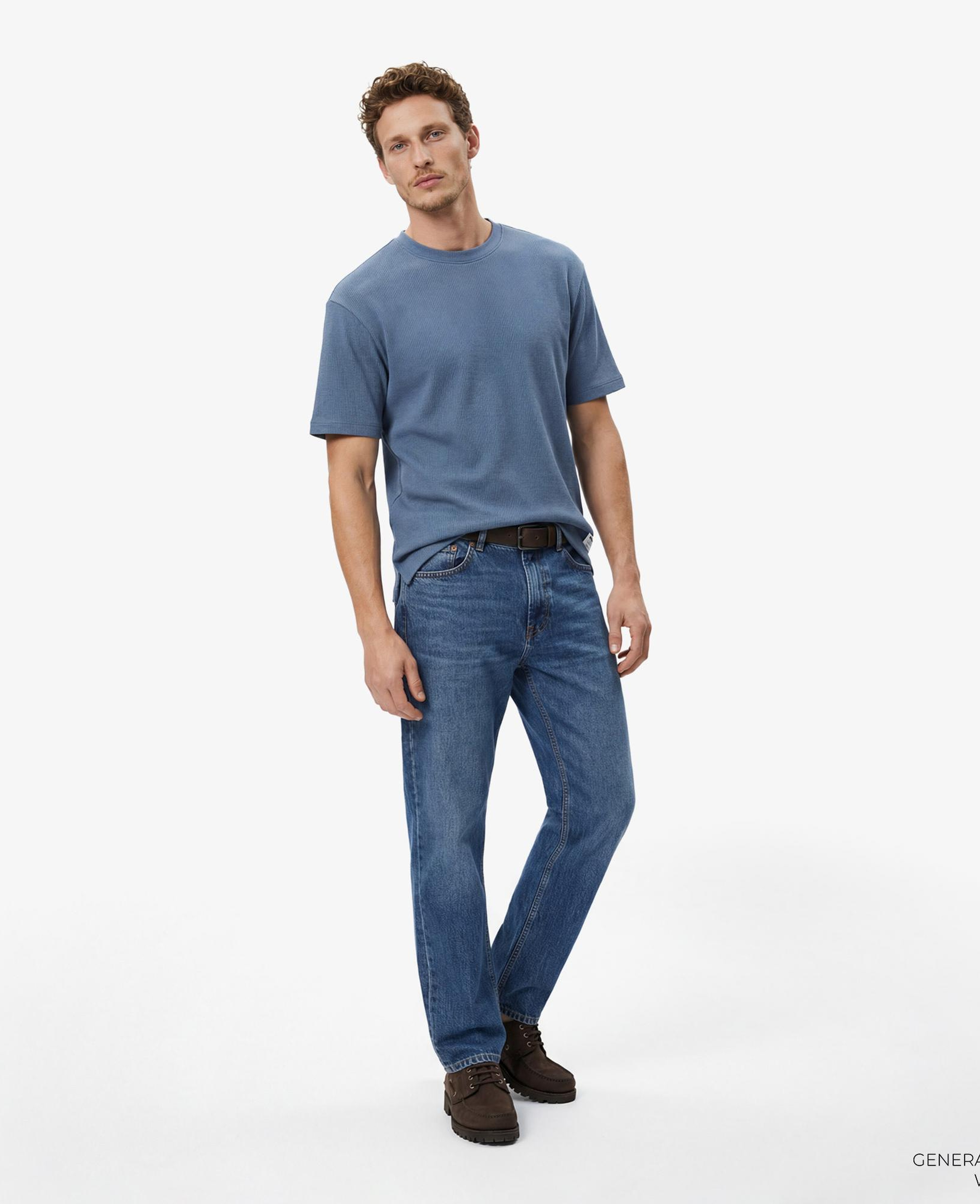 Hugo Boss Cotton Terry Erkek Mavi T-Shirt