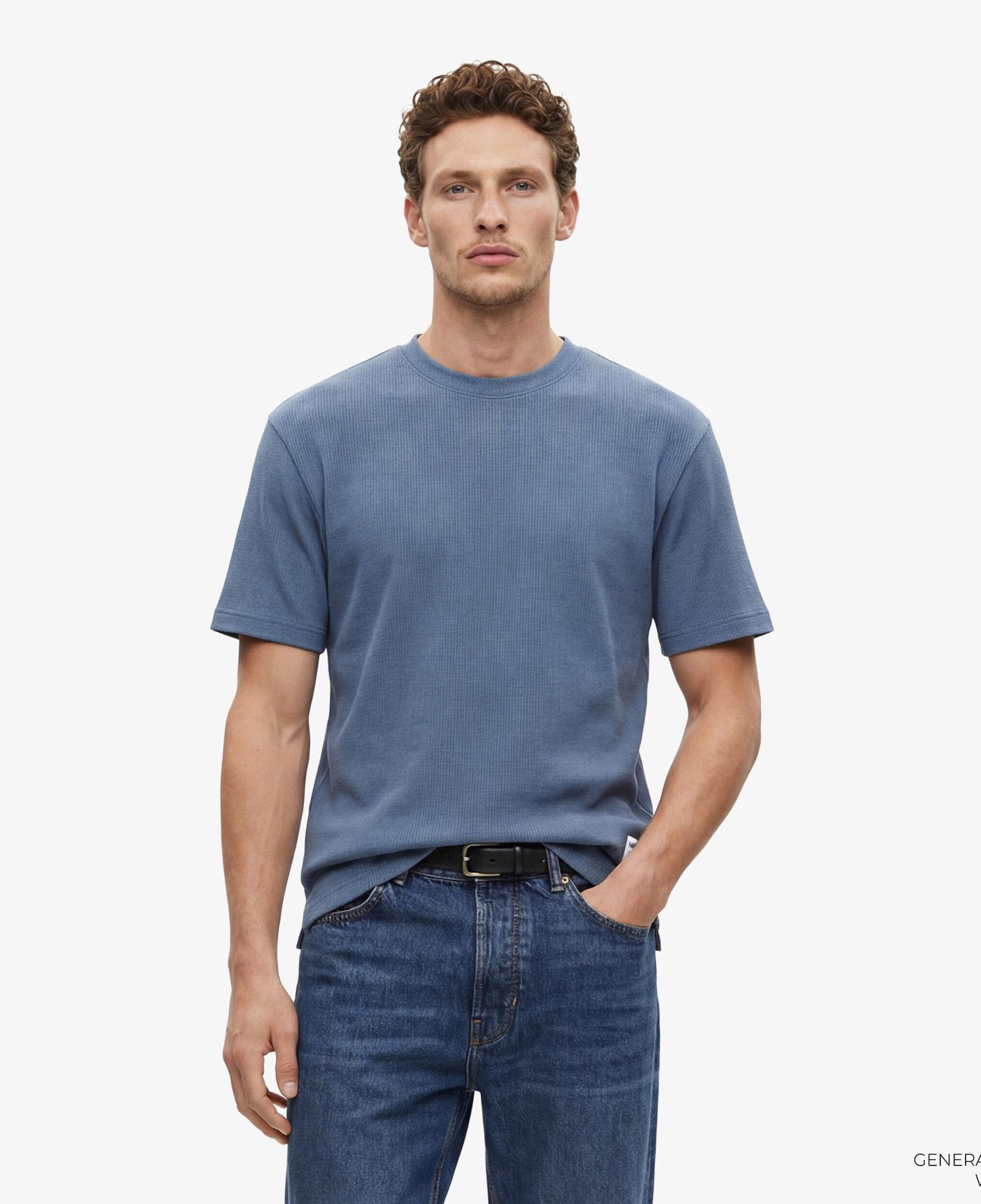 Hugo Boss Cotton Terry Erkek Mavi T-Shirt