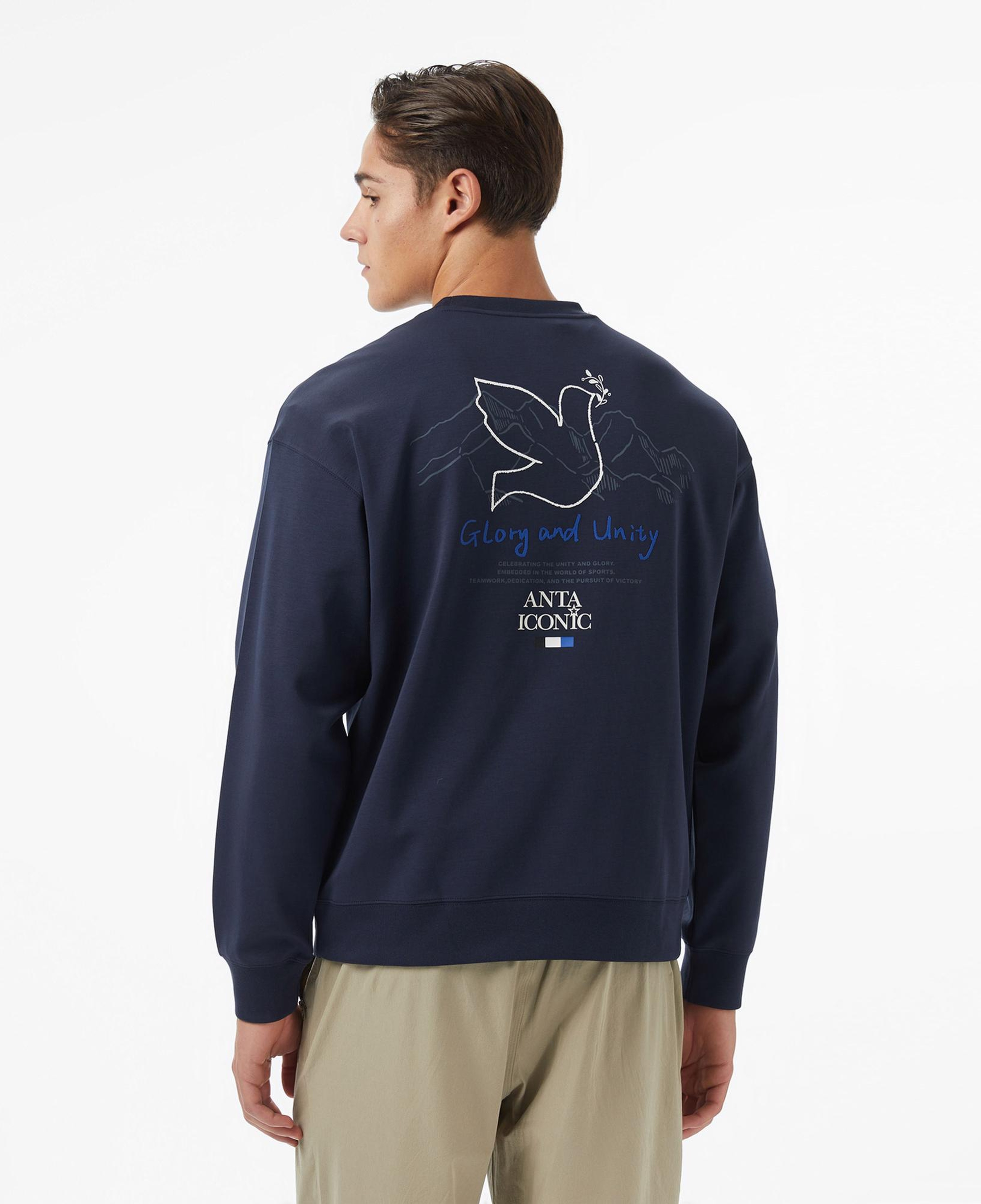 Anta Iconic Erkek Mavi Sweatshirt