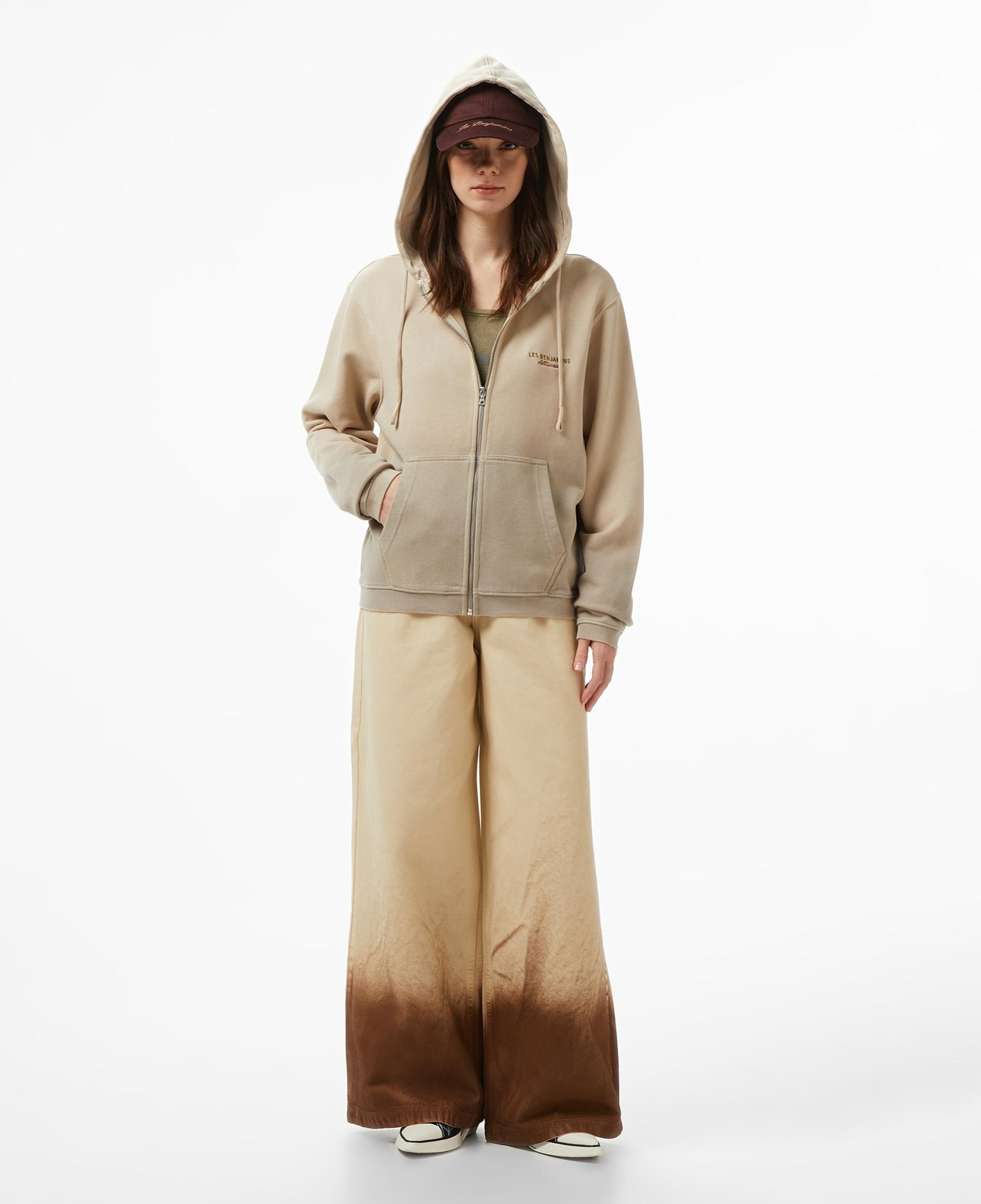 Les Benjamins Regular Fit Kadın Bej Sweatshirt
