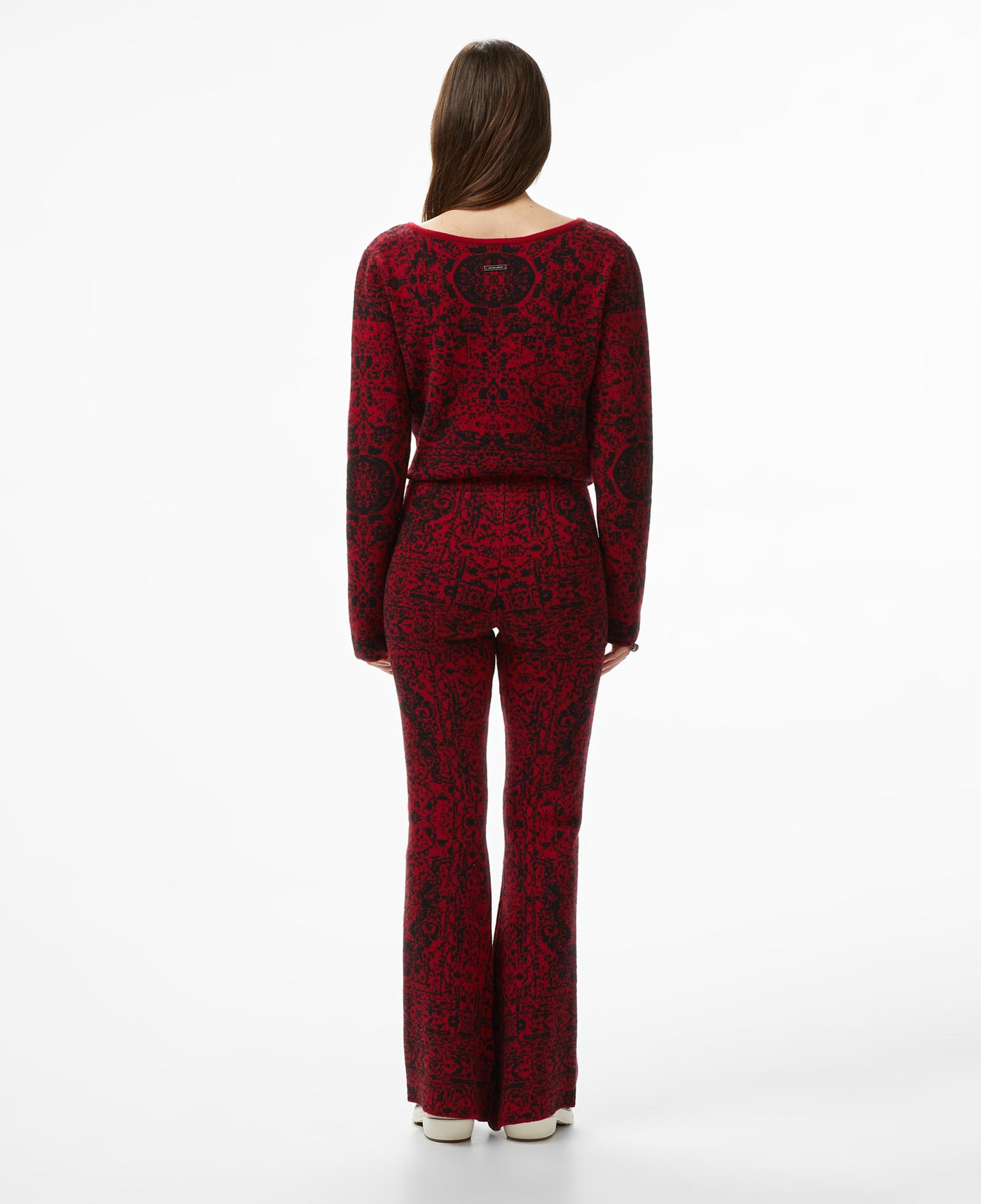 Les Benjamins Kırmızı Desenli Kadın Pantolon