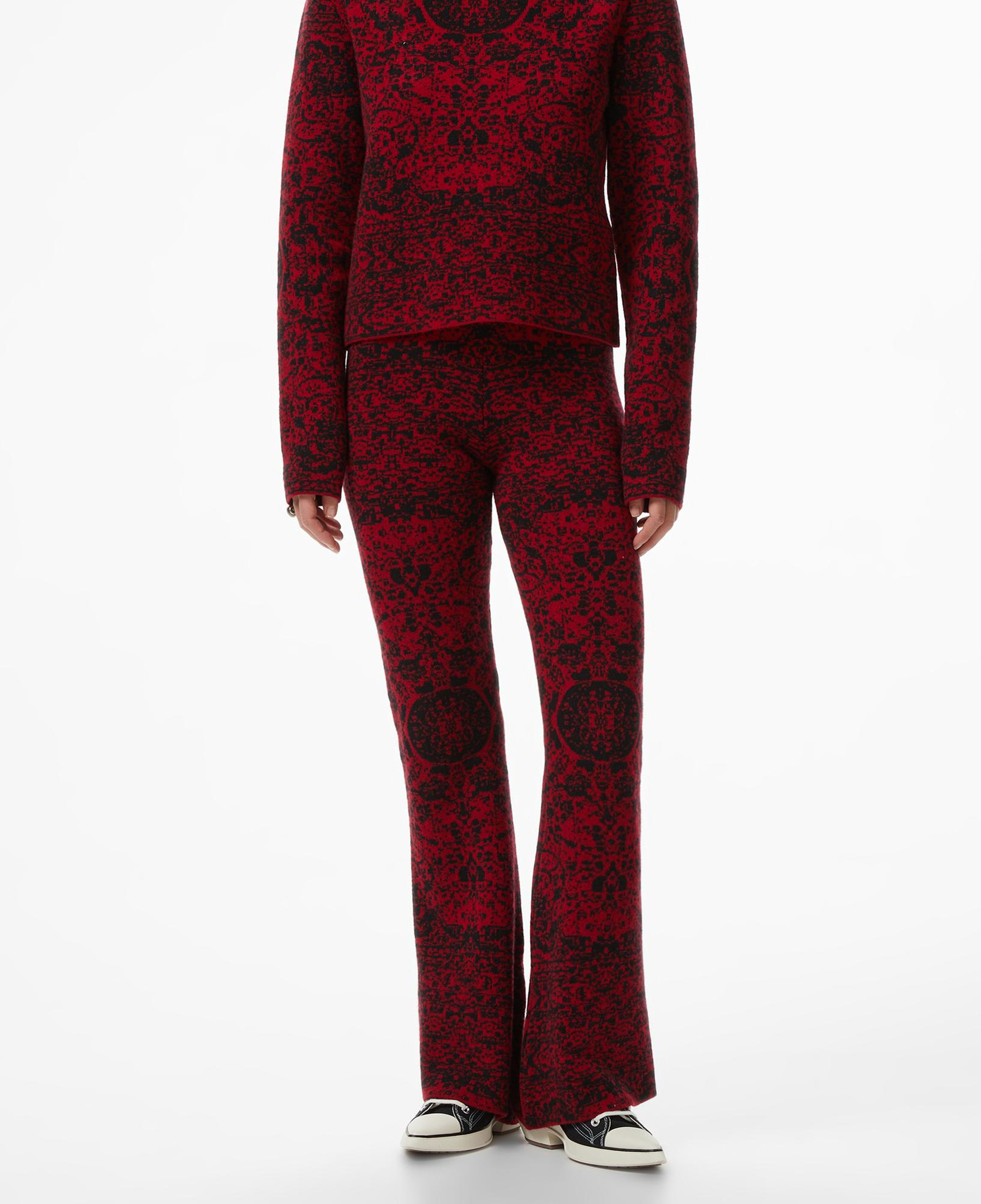 Les Benjamins Kırmızı Desenli Kadın Pantolon