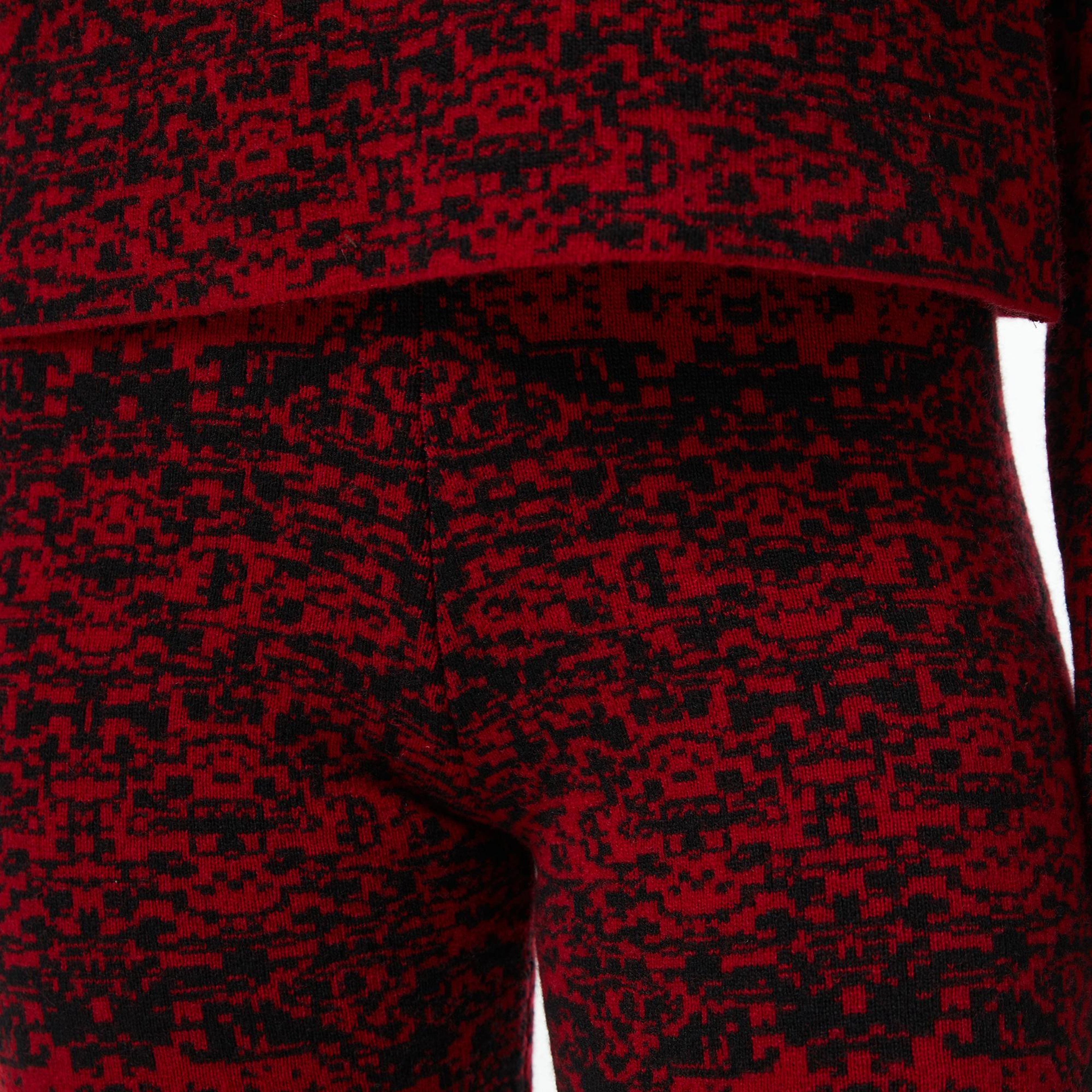 Les Benjamins Kırmızı Desenli Kadın Pantolon