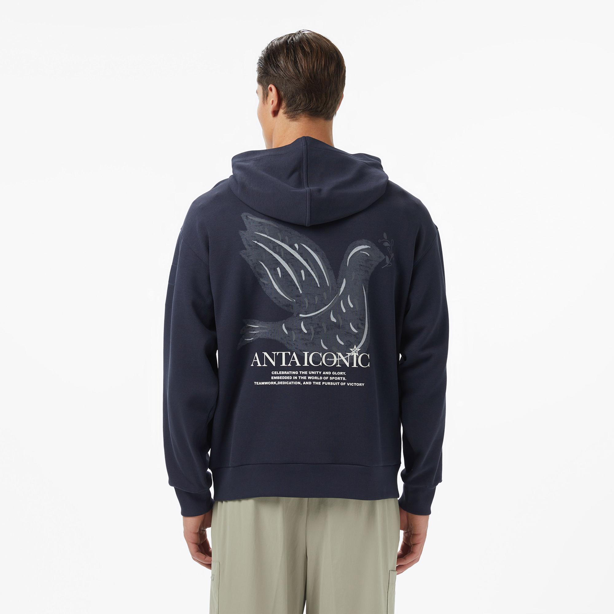 Anta Iconic Erkek Mavi Sweatshirt