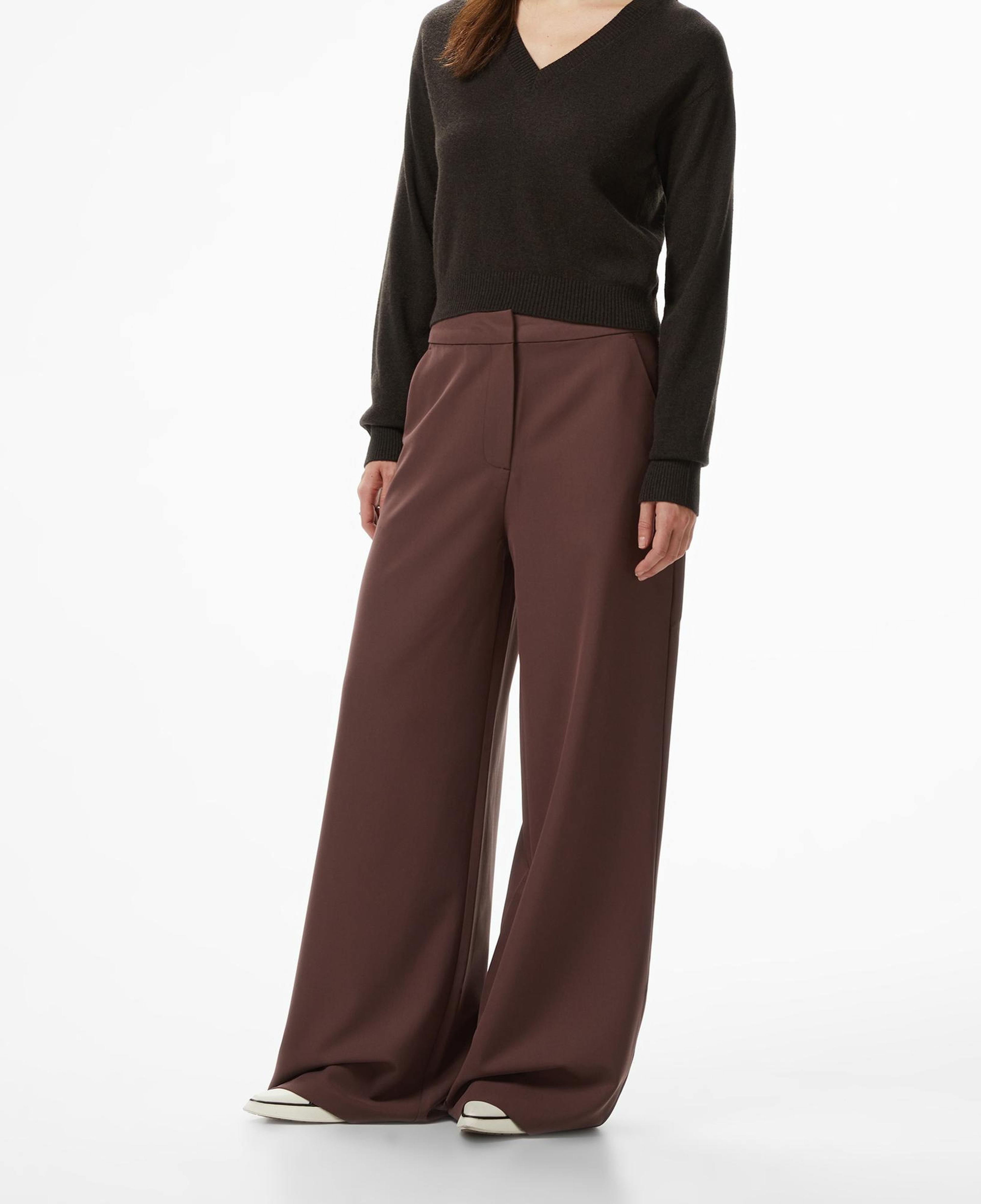 Les Benjamins Regular Fit Kadın Kahverengi Pantolon