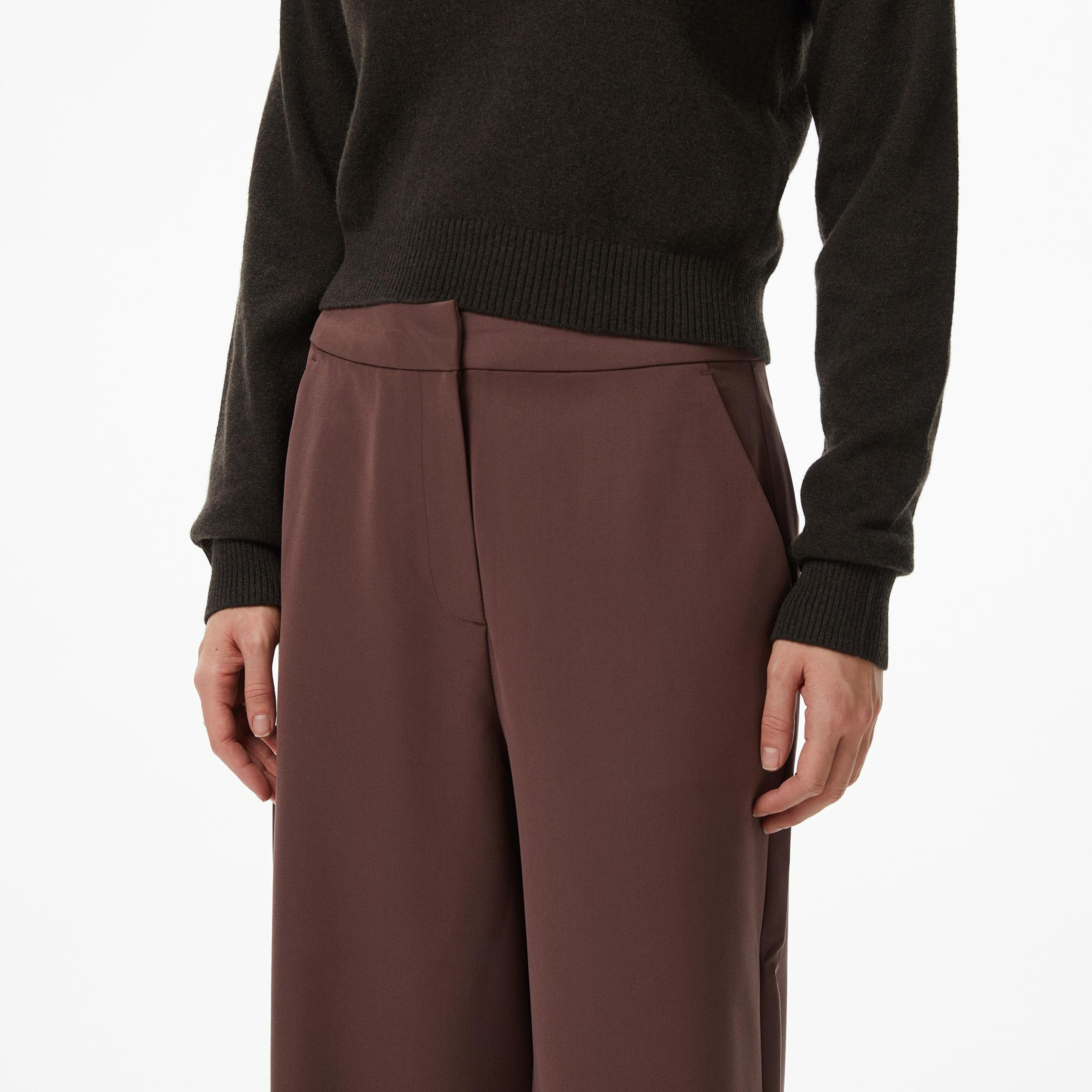 Les Benjamins Regular Fit Kadın Kahverengi Pantolon