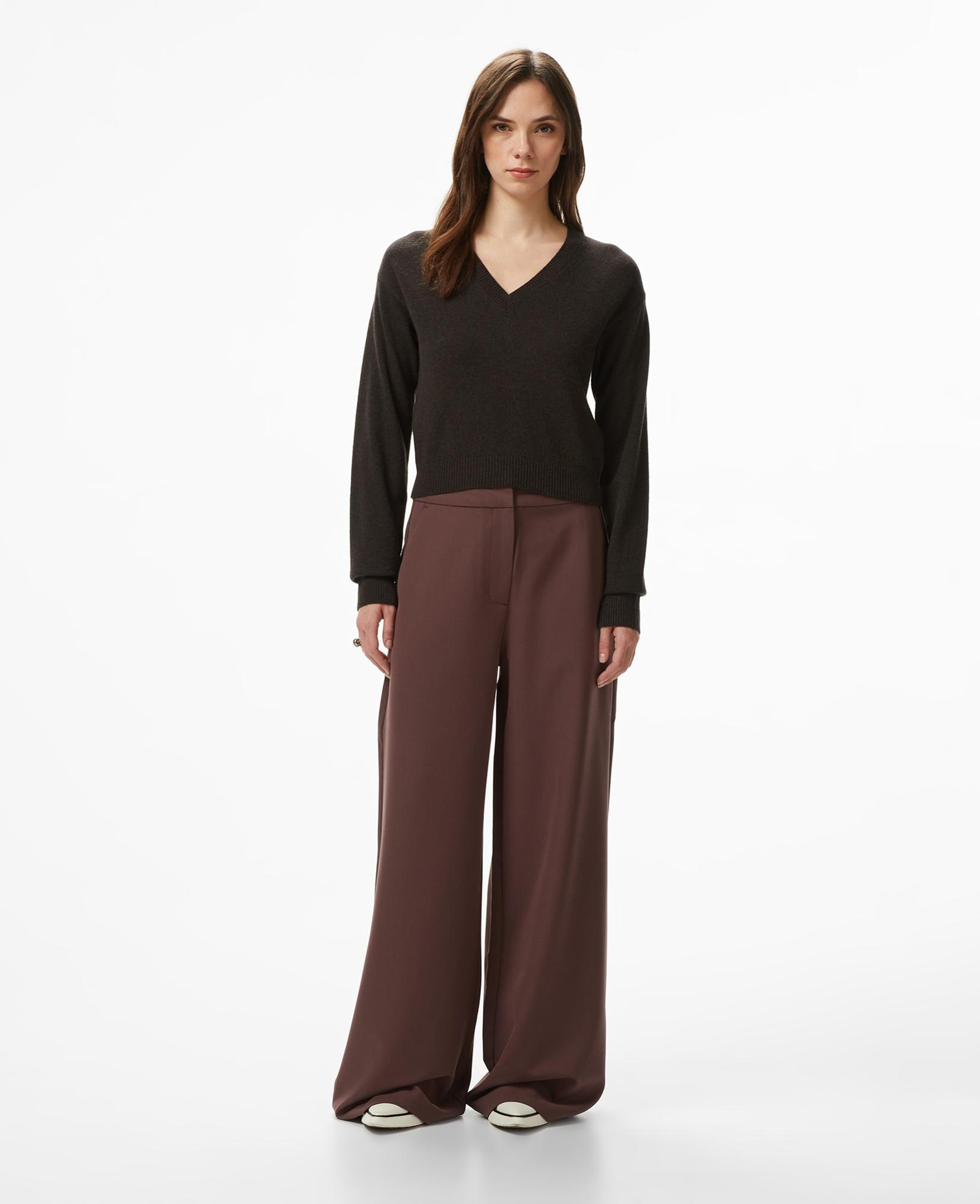 Les Benjamins Regular Fit Kadın Kahverengi Pantolon