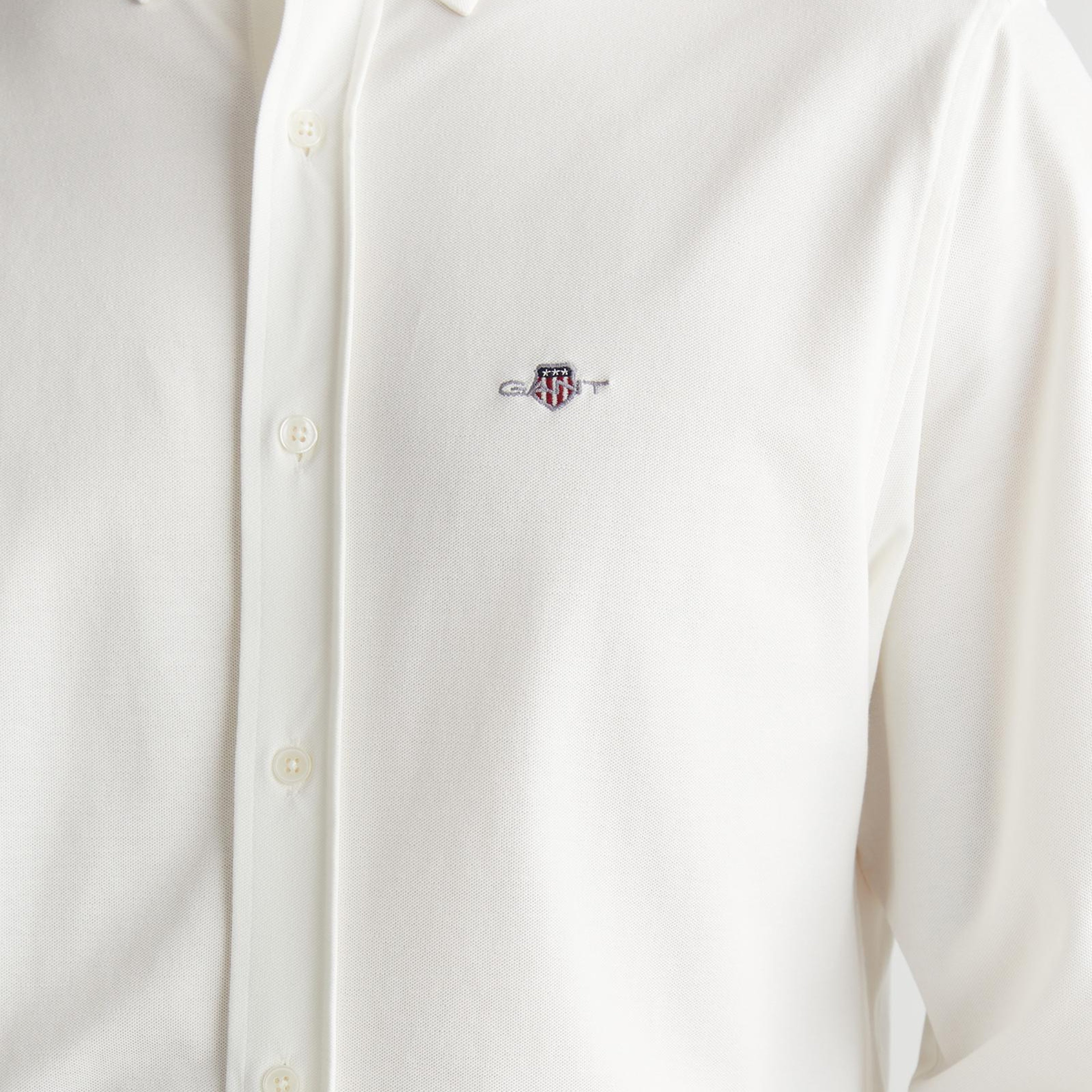 GANT Erkek Krem Regular Fit Gömlek Yaka Gömlek