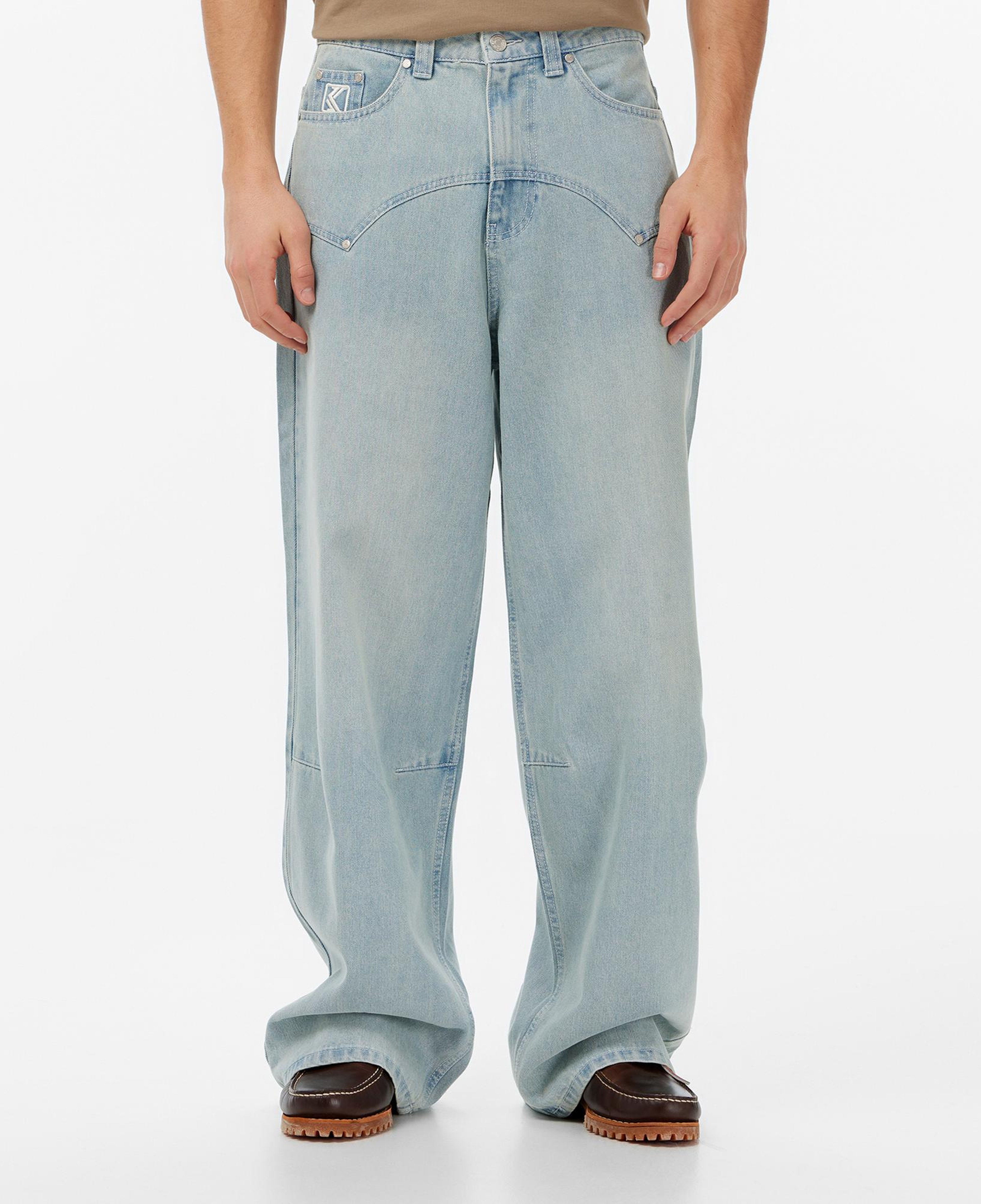 Karl Kani OG Washed Western Relaxed Baggy Erkek Mavi Pantolon