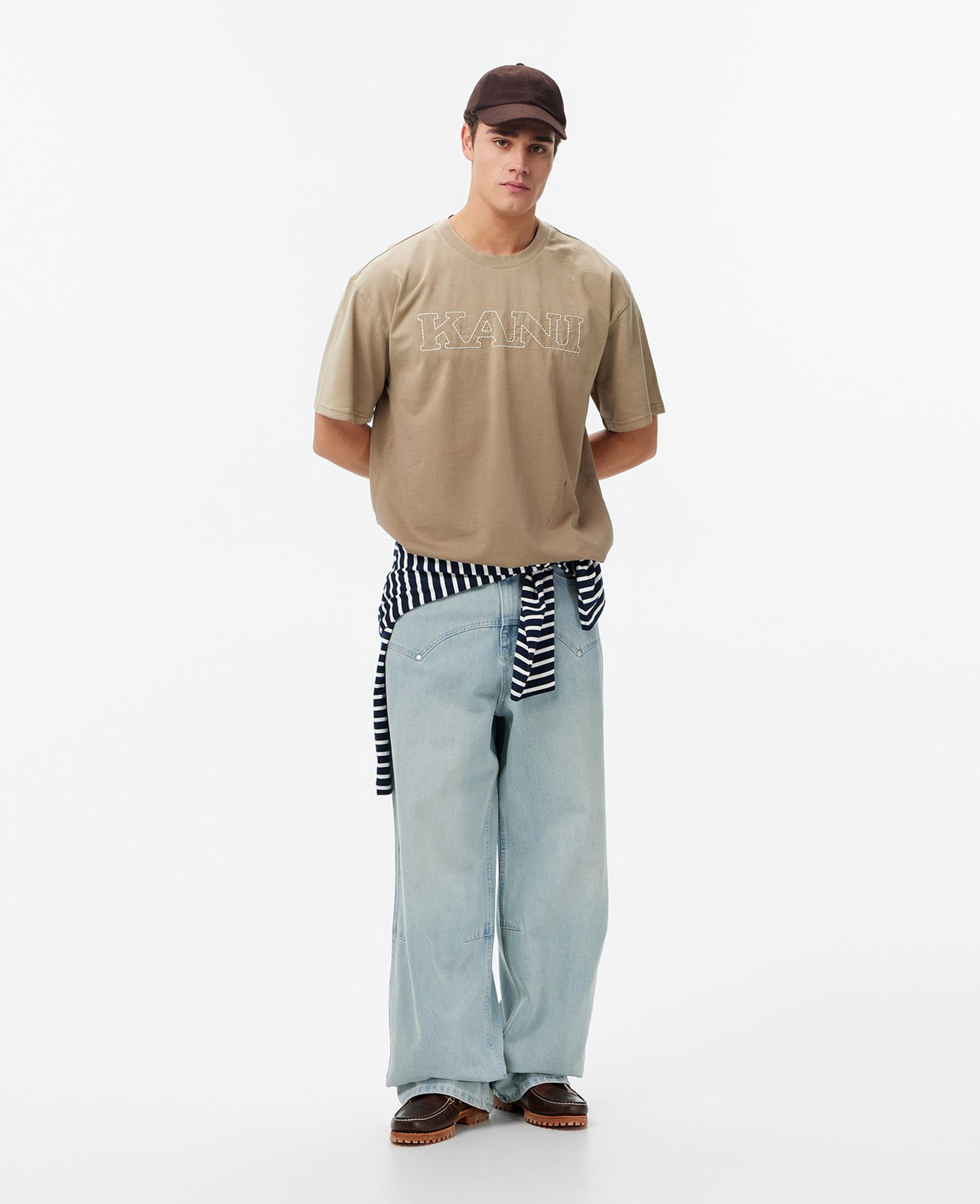 Karl Kani Retro Washed Denim Erkek Kahverengi T-Shirt