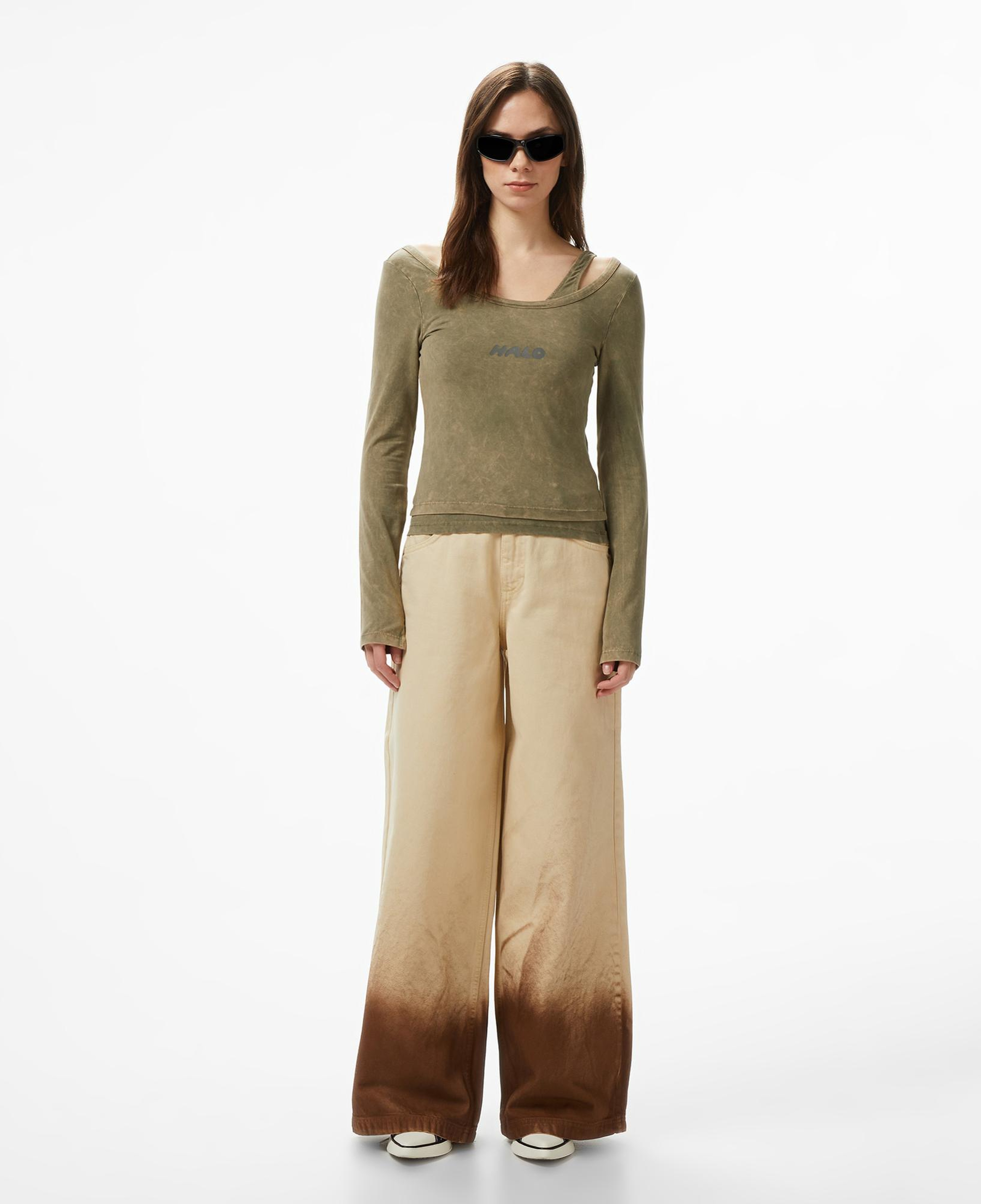 Les Benjamins Regular Fit Kadın Haki T-Shirt