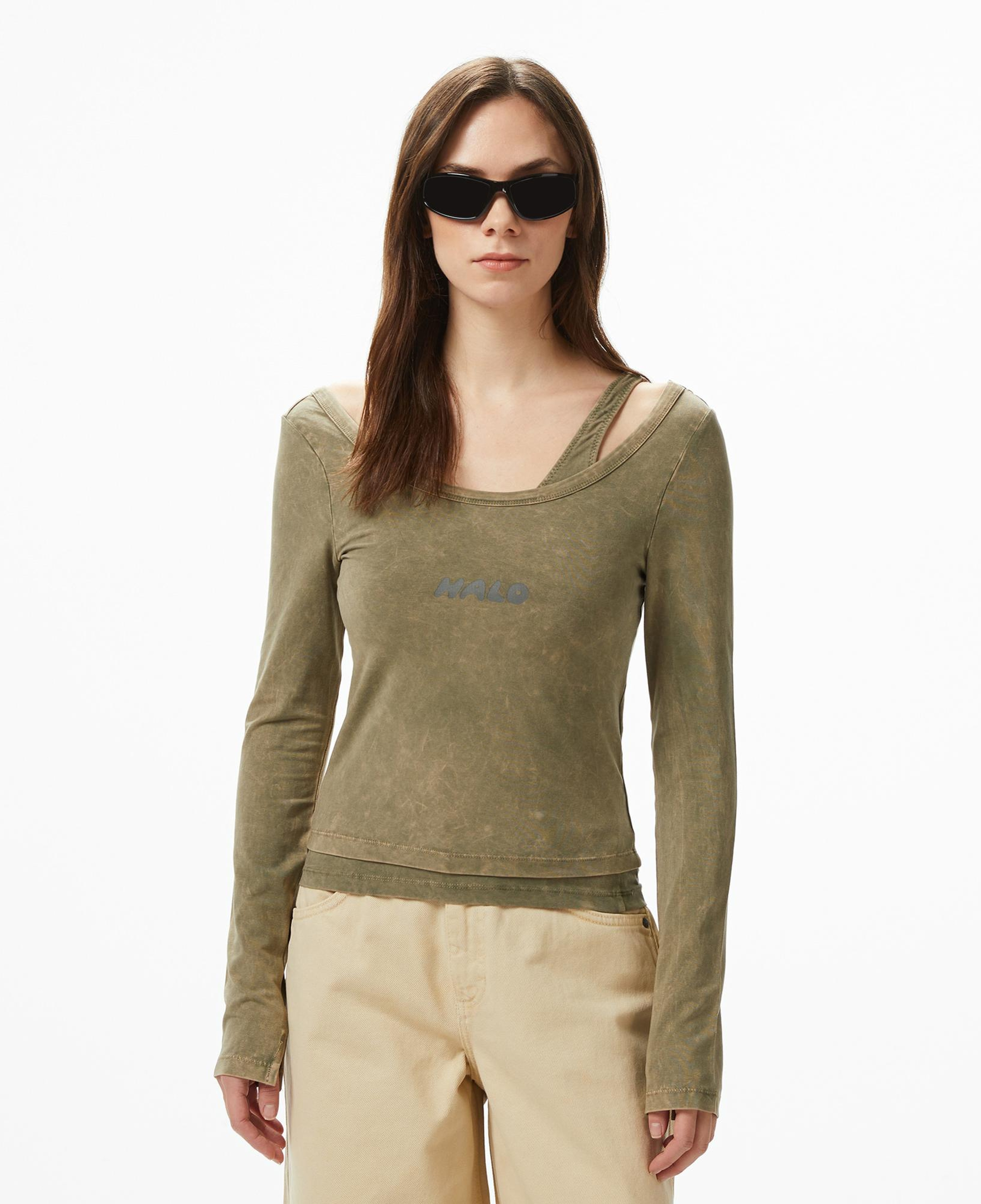 Les Benjamins Regular Fit Kadın Haki T-Shirt