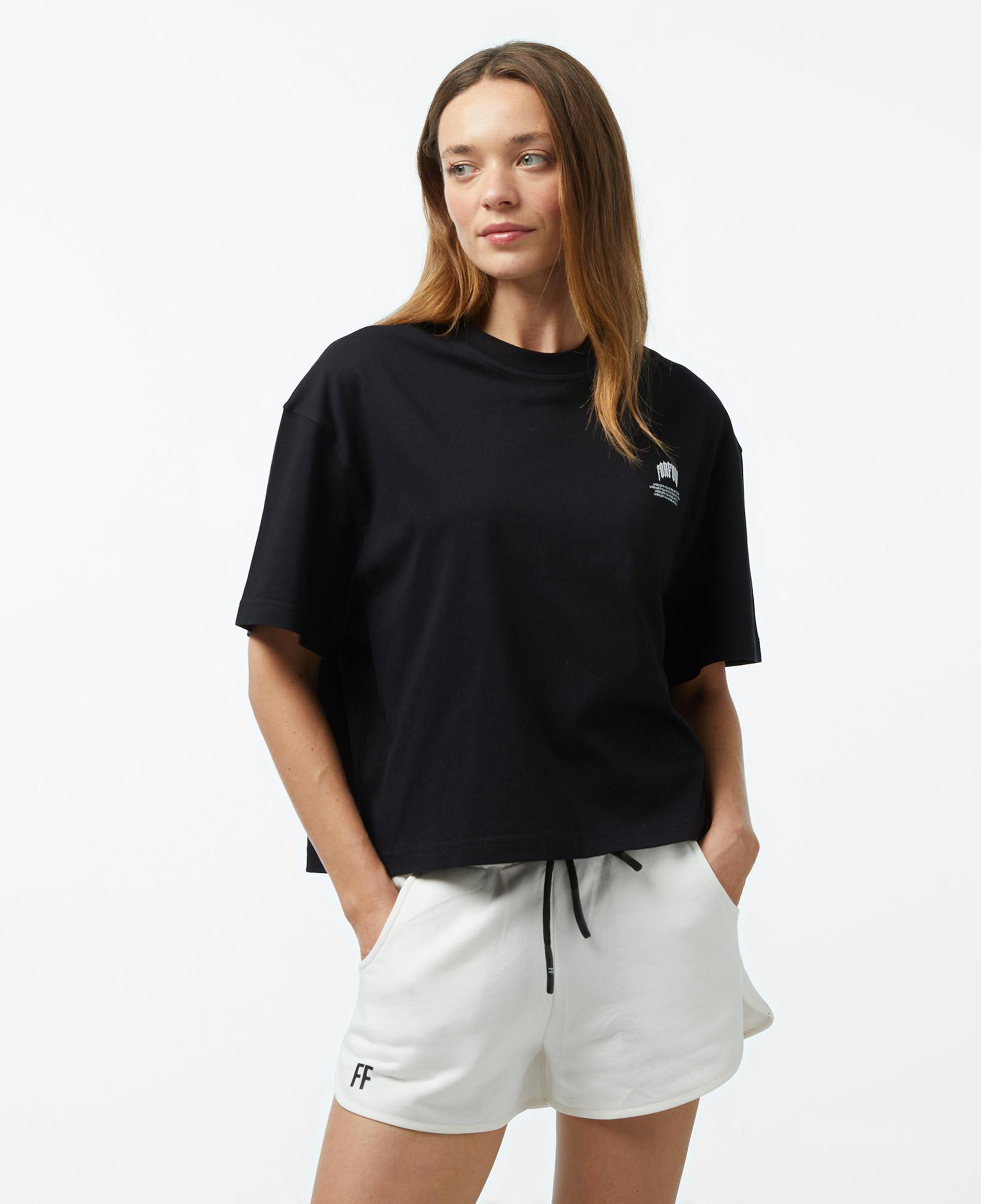 Forfun For Fun Neue - Oversize Kadın Siyah T-Shirt