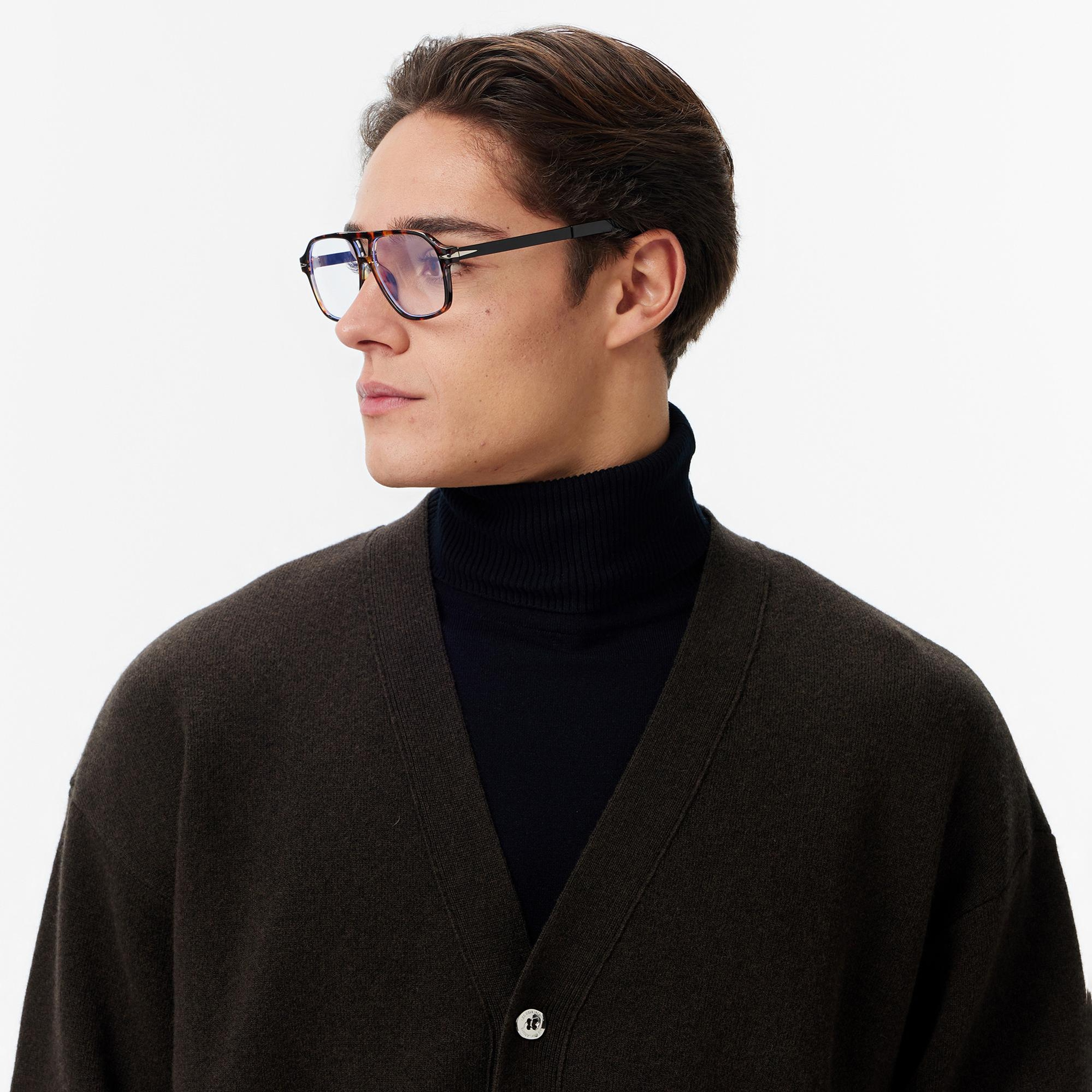 Les Benjamins Classic Fit Erkek Kahverengi Triko