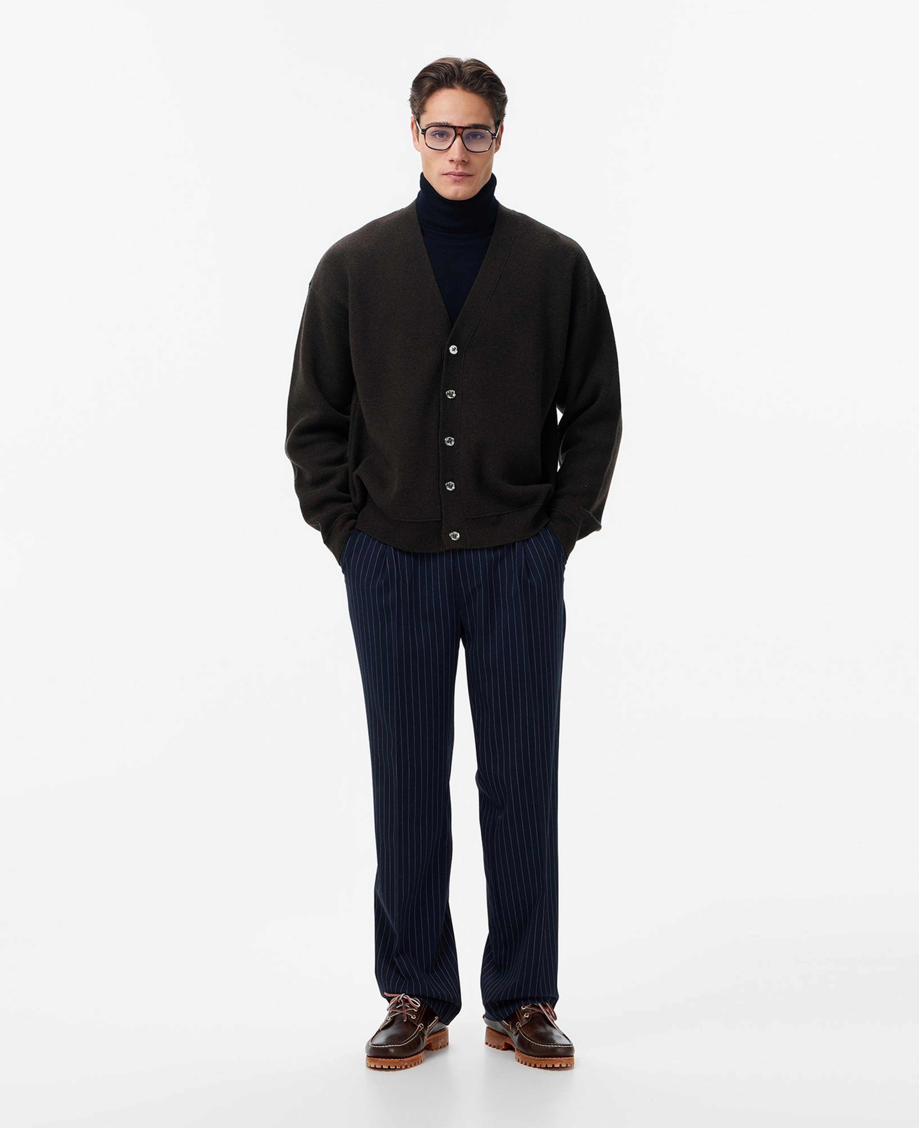 Les Benjamins Classic Fit Erkek Kahverengi Triko