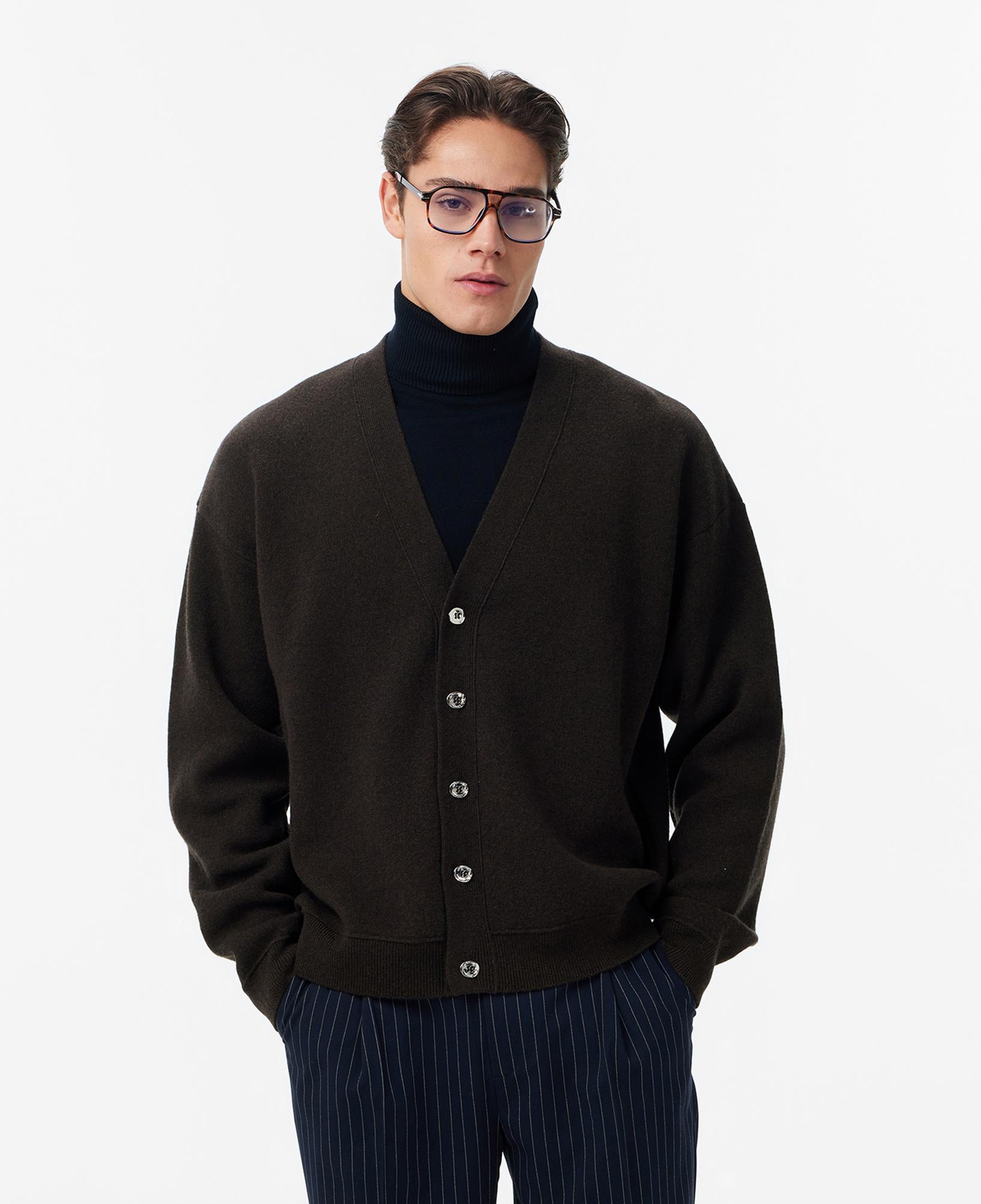 Les Benjamins Classic Fit Erkek Kahverengi Triko