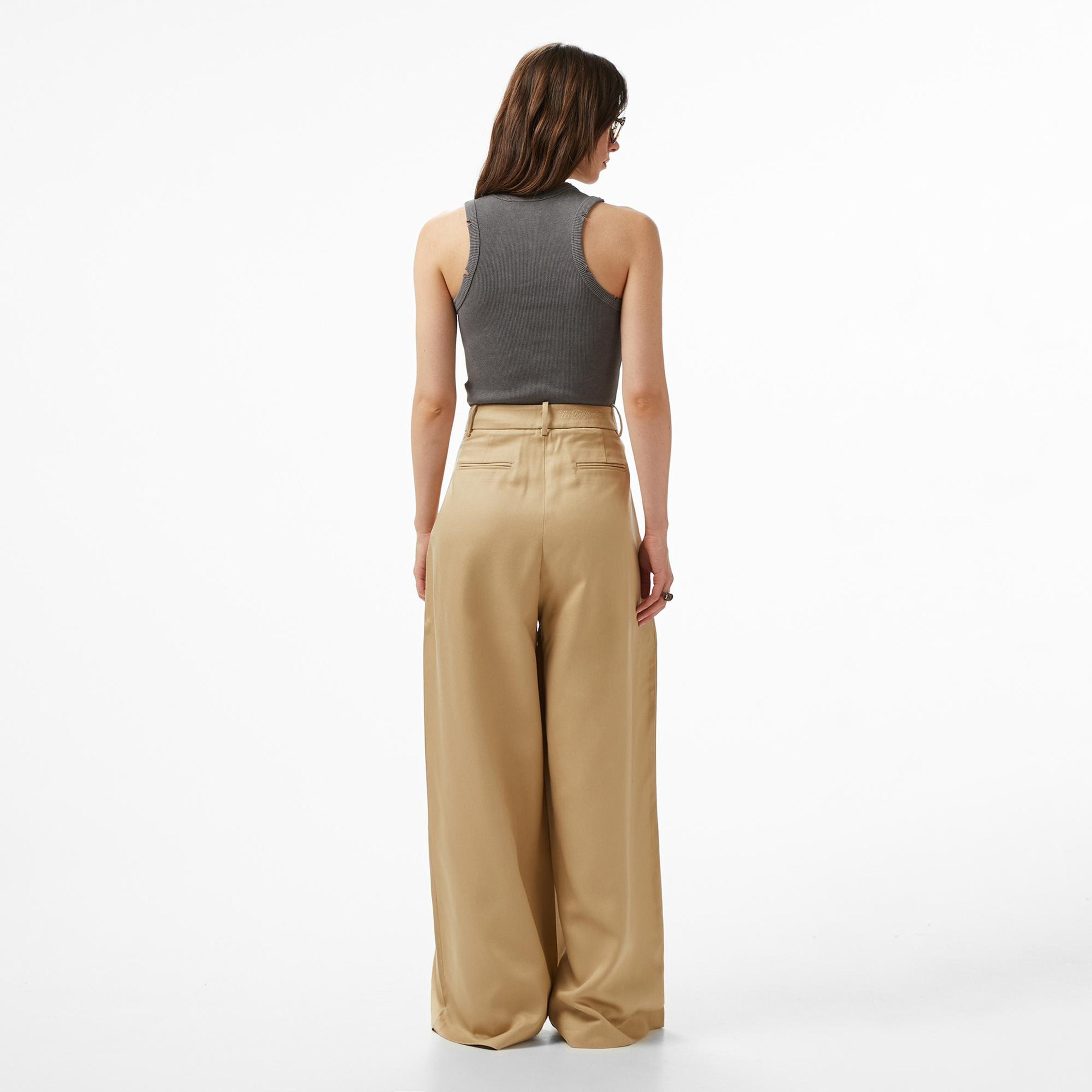 Les Benjamins Regular Fit Kadın Bej Pantolon