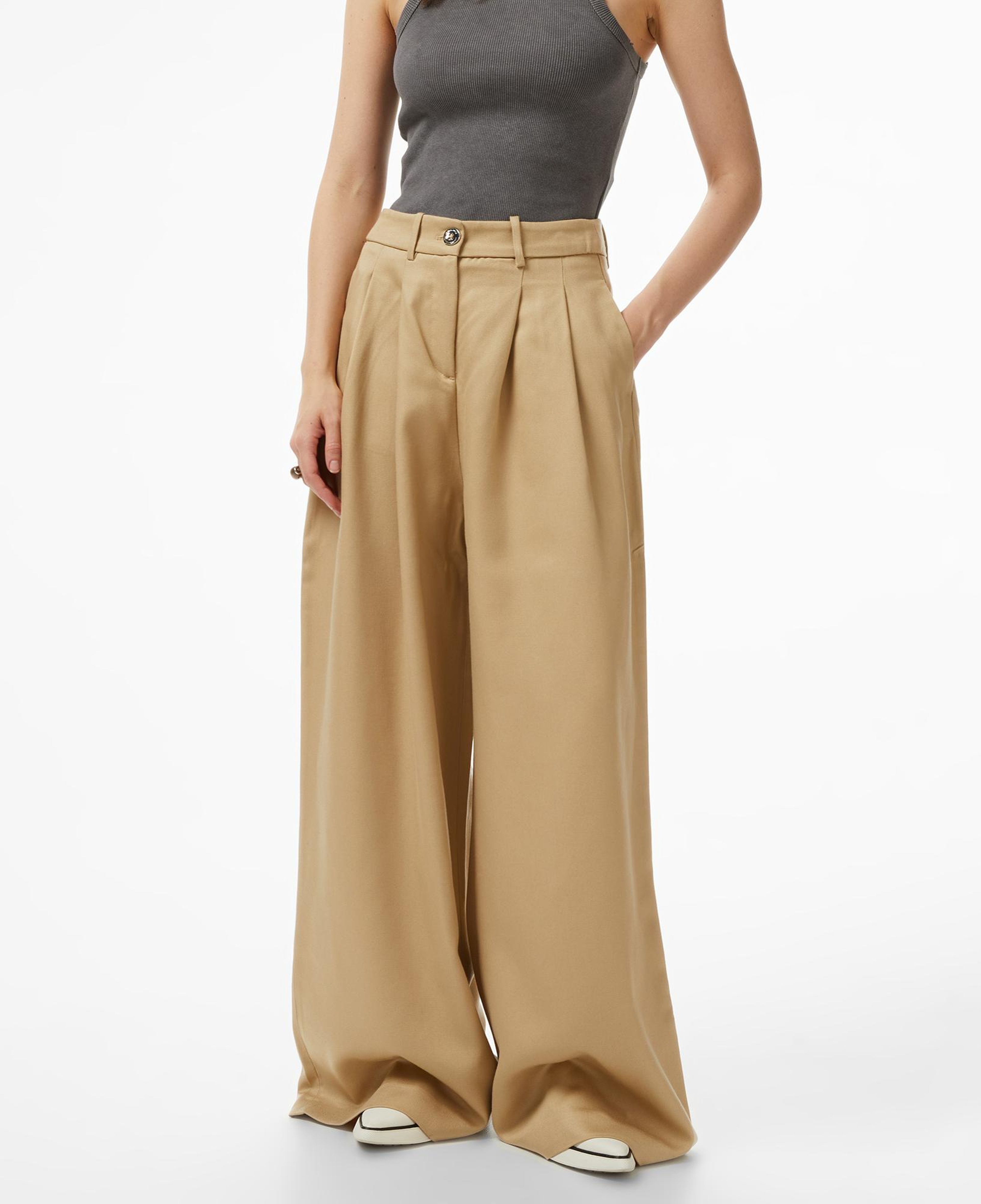 Les Benjamins Regular Fit Kadın Bej Pantolon