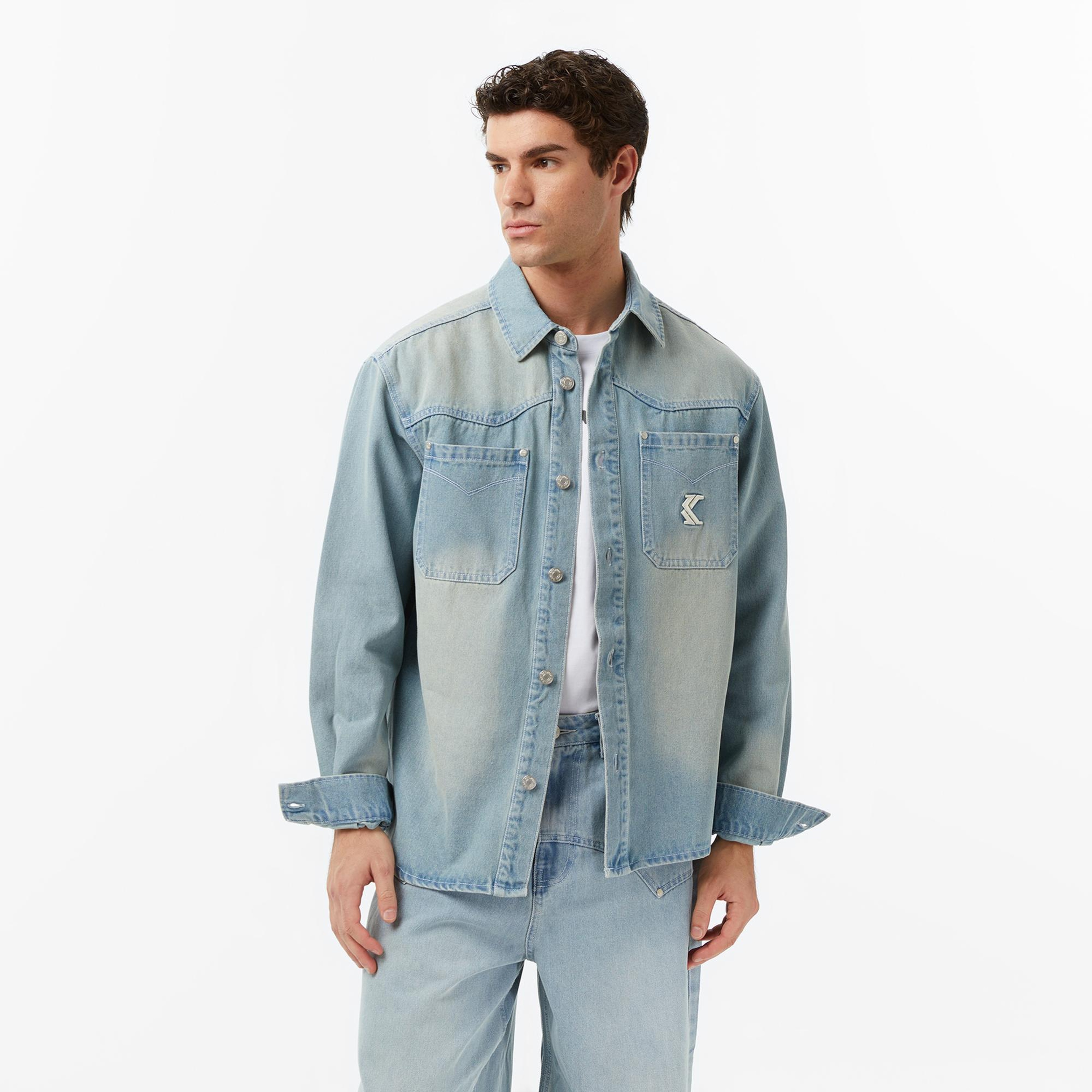 Karl Kani OG Western Denim Erkek Mavi Ceket