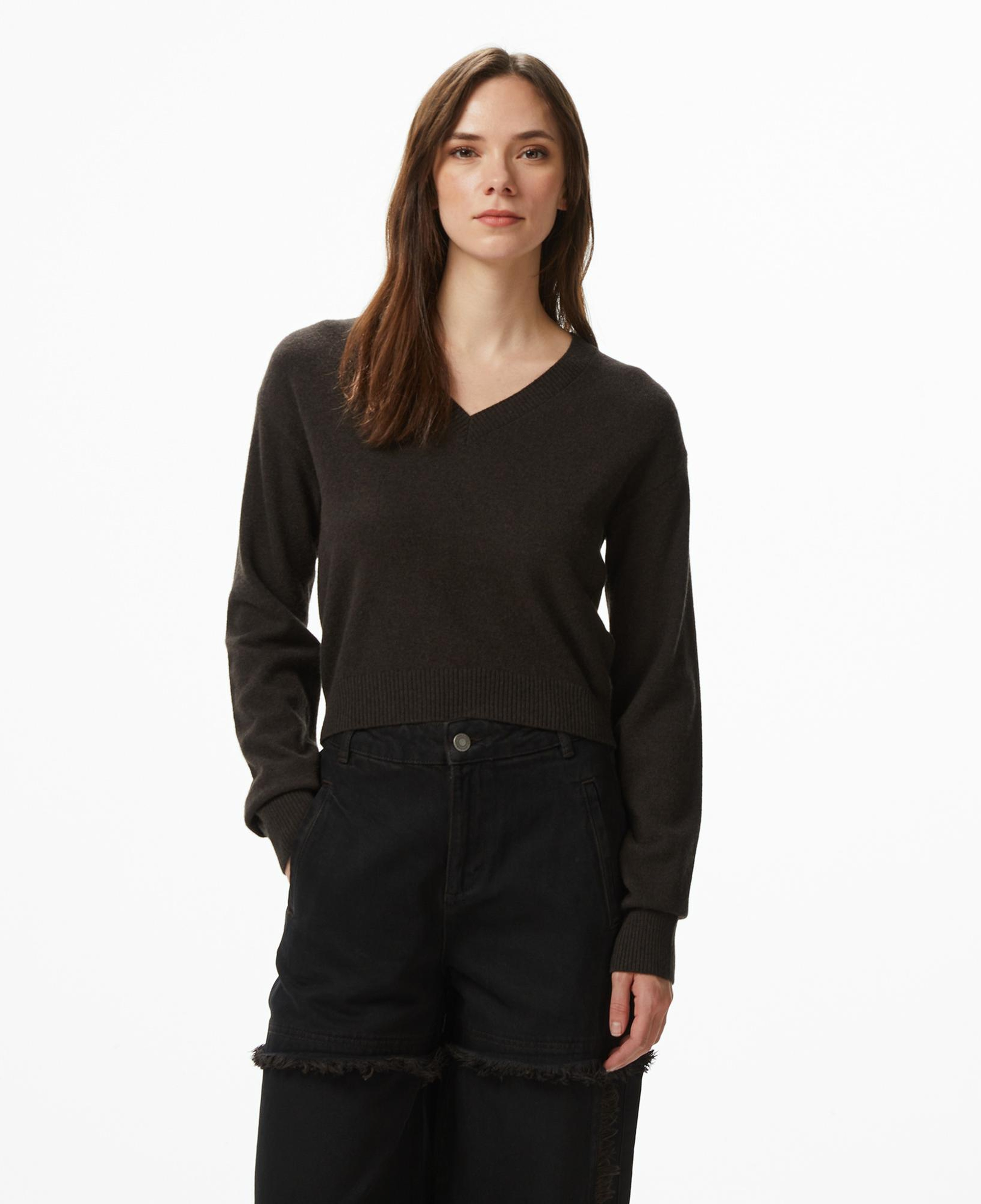 Les Benjamins Classic Fit Kadın Kahverengi Triko