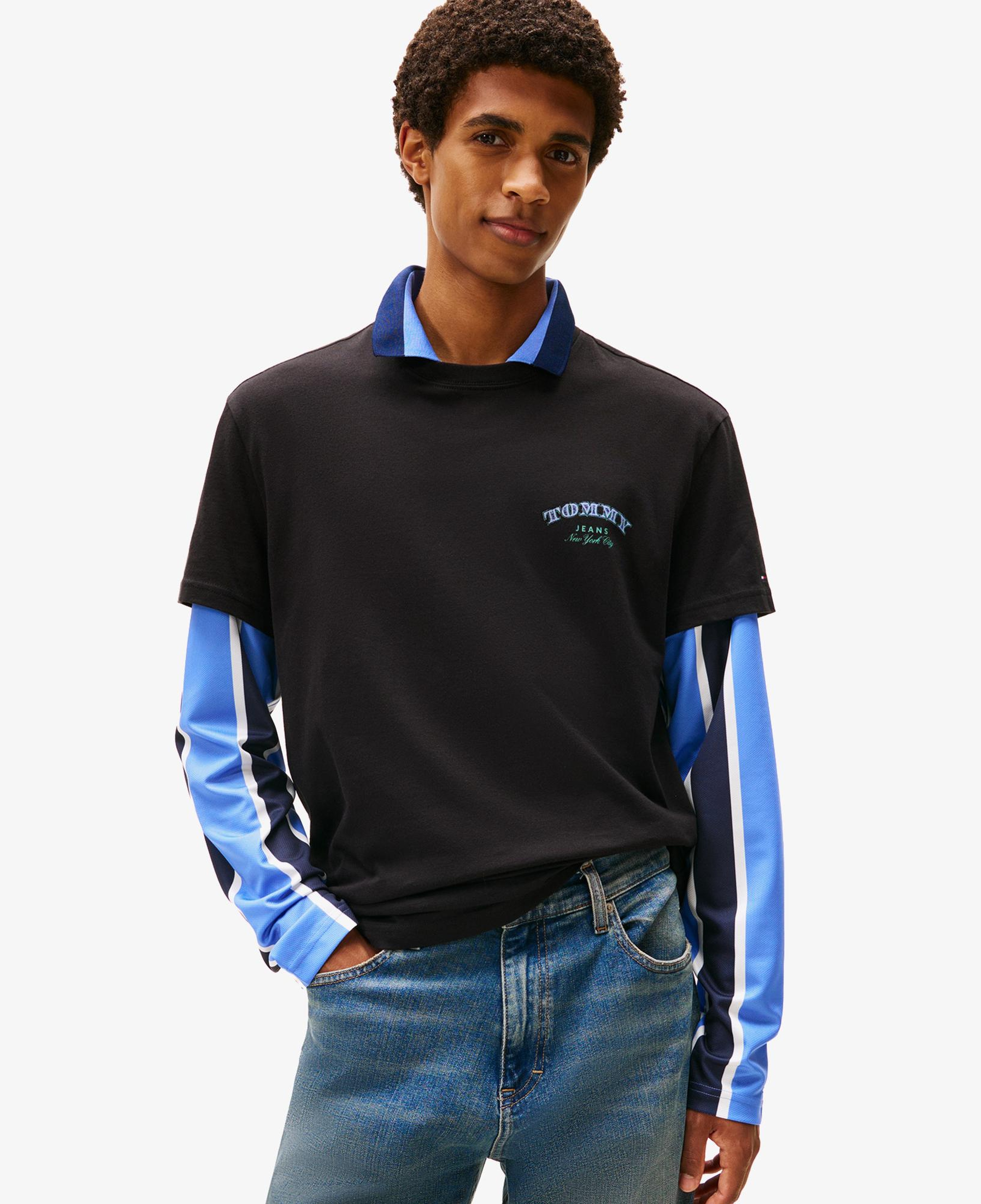 Tommy Hilfiger Regular Dollar Stack Erkek Siyah T-Shirt