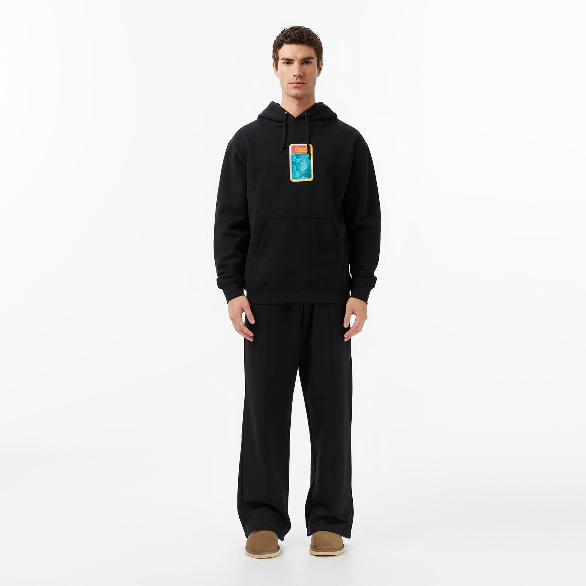 Huf Backstreet Angels Pullover Erkek Siyah Hoodie