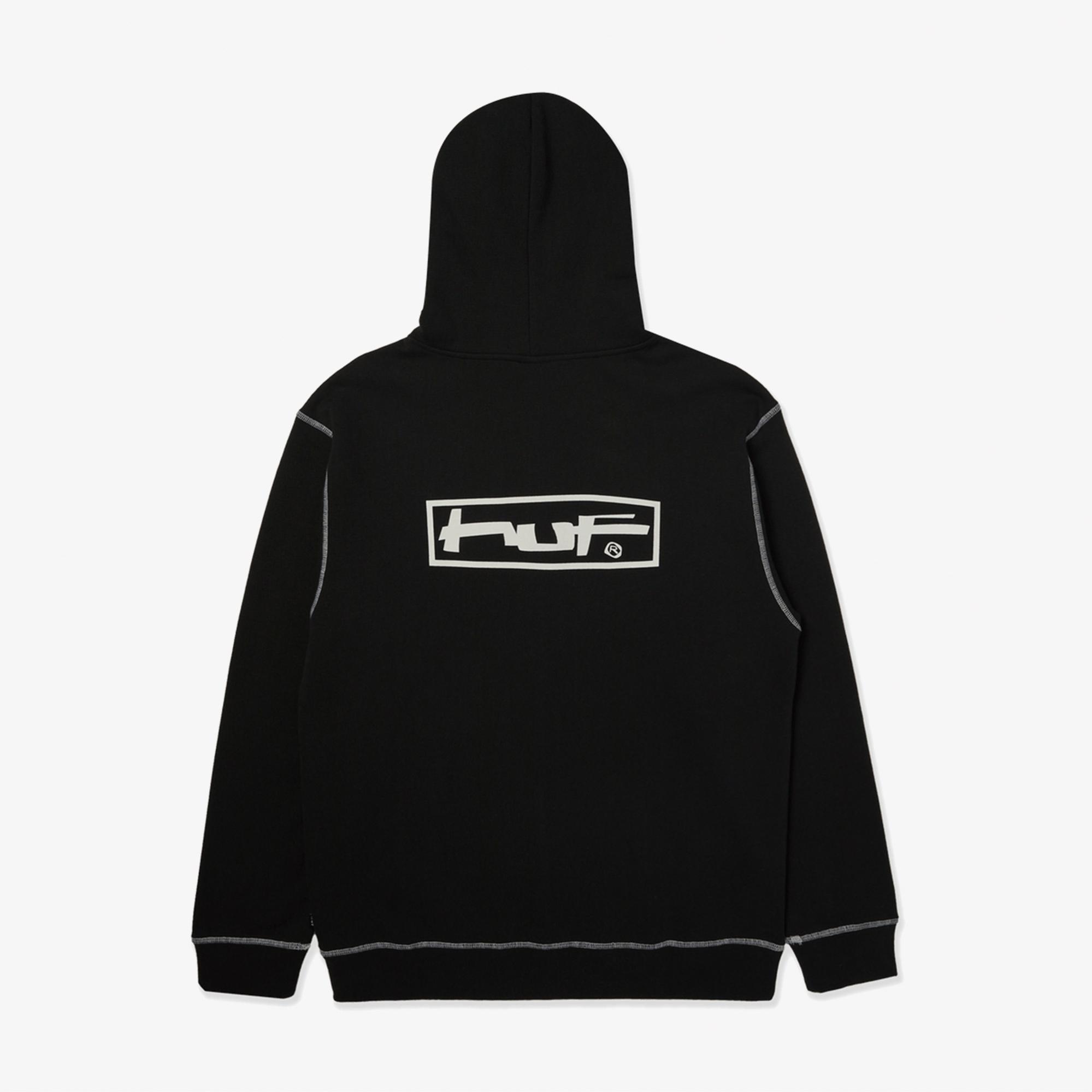 Huf Stretch Full-Zip Erkek Siyah Sweatshirt