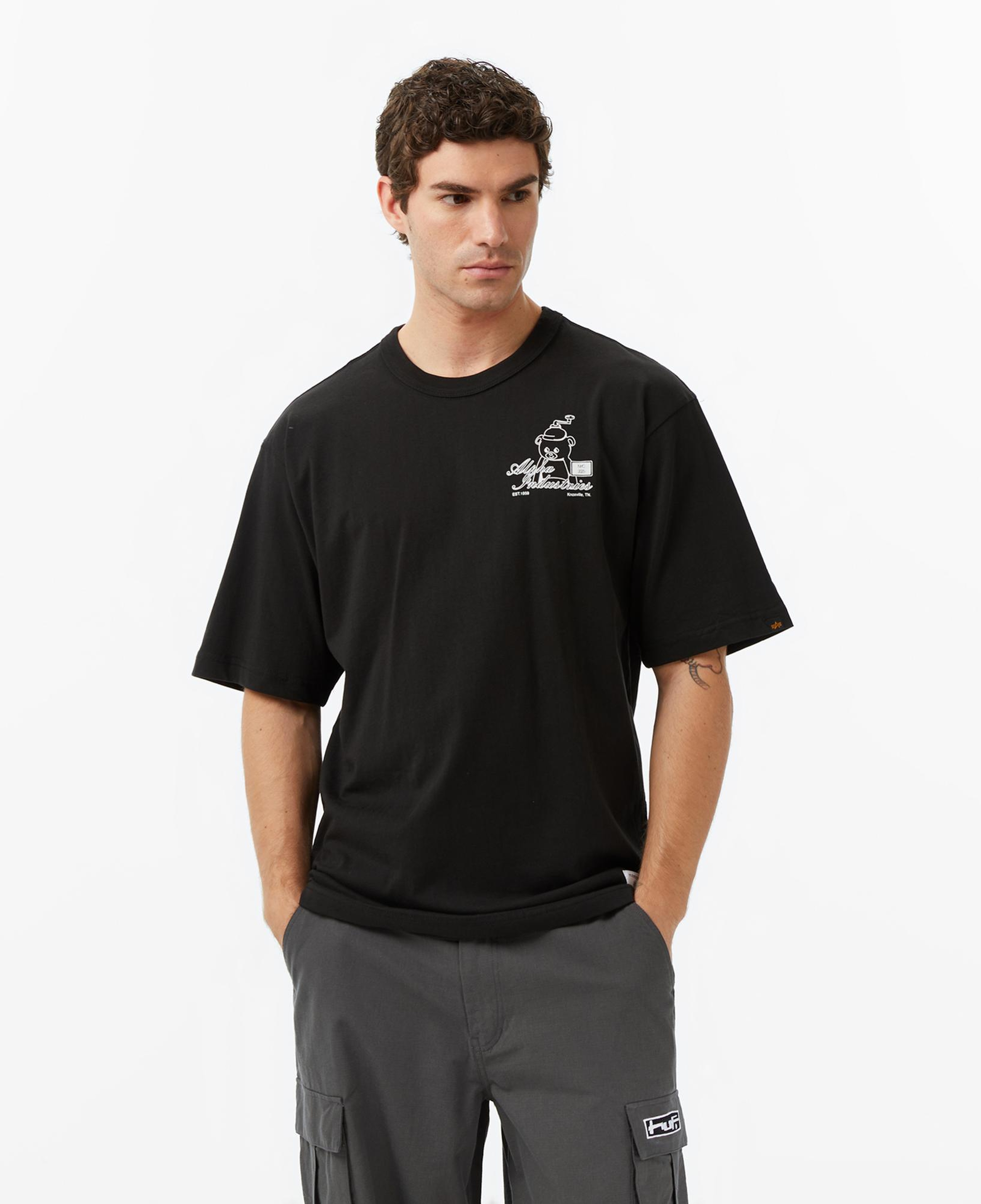 Alpha Industries Toy Bear Erkek Siyah T-Shirt