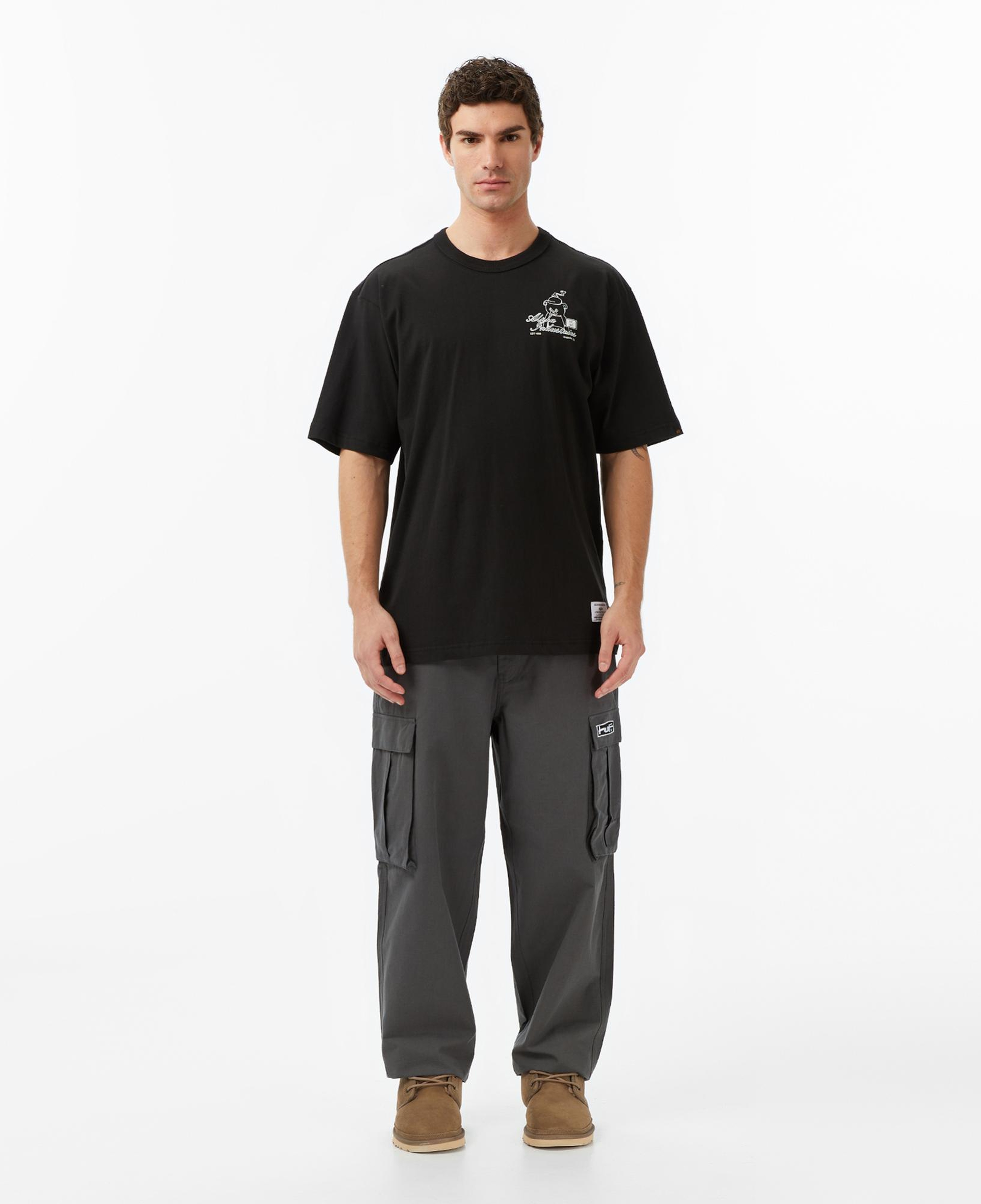 Alpha Industries Toy Bear Erkek Siyah T-Shirt