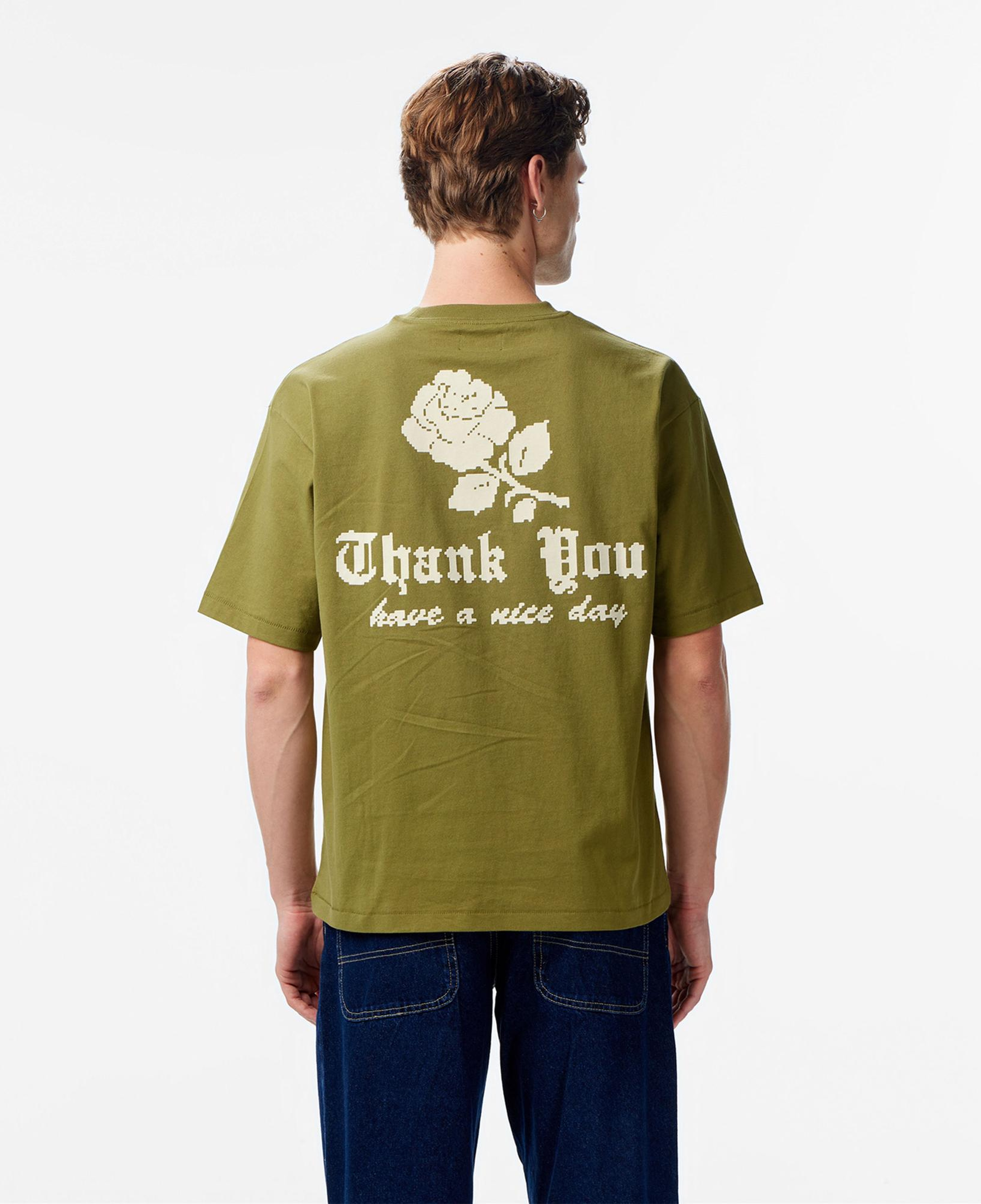 Market Thank You Needlepoint Erkek Haki T-Shirt