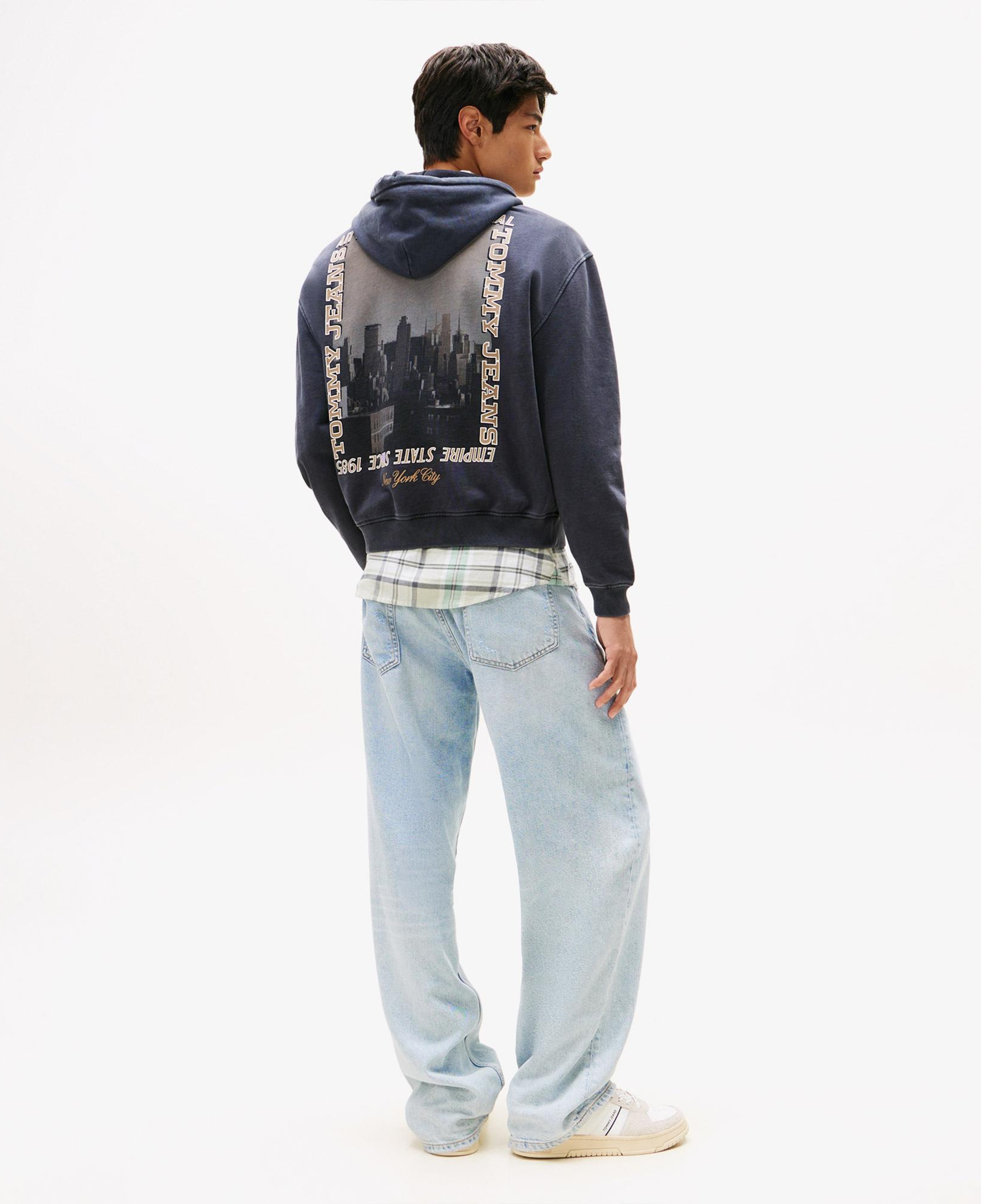 Tommy Hilfiger 90s Back Photo Print Erkek Lacivert Sweatshirt