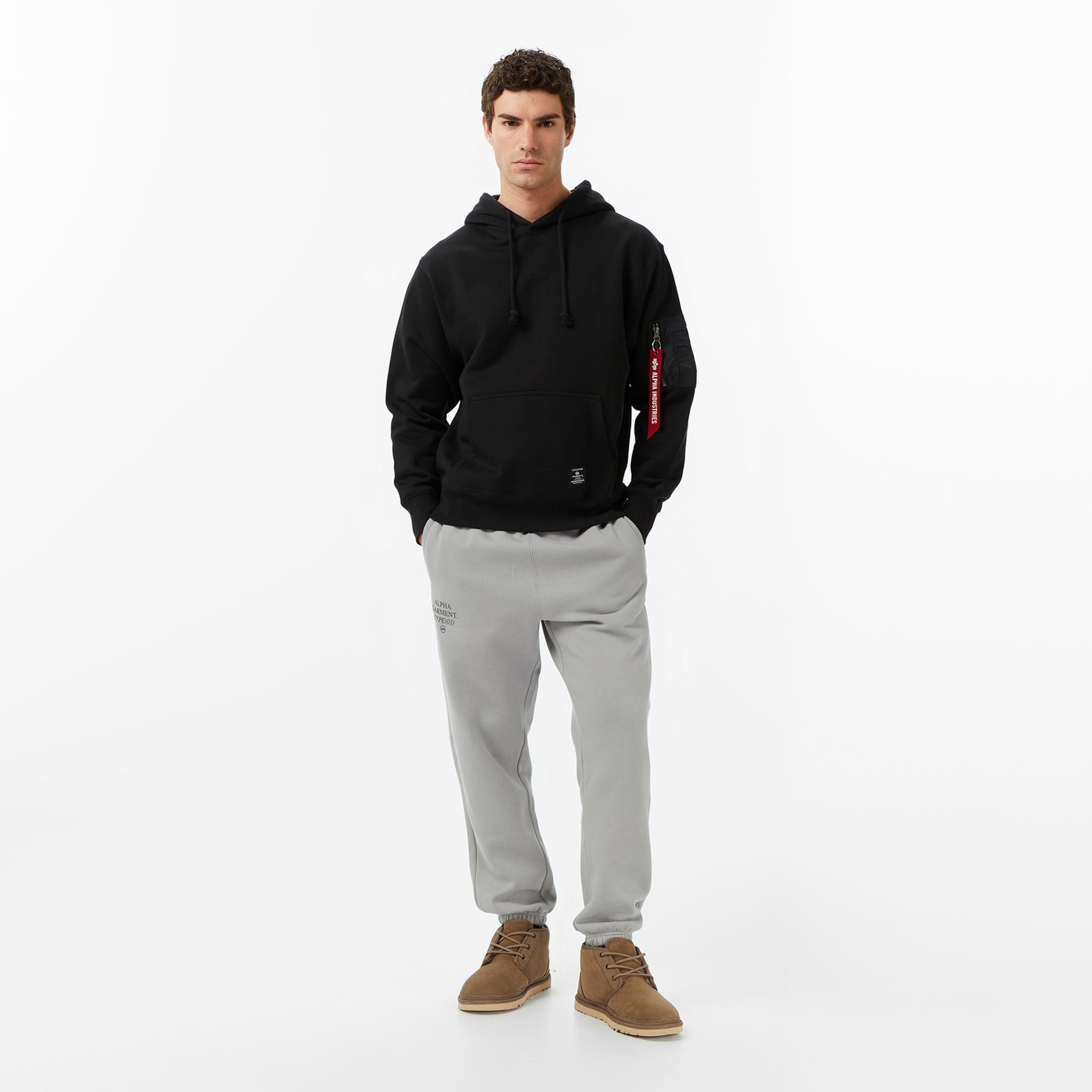 Alpha Industries Utility Pocket Erkek Siyah Hoodie