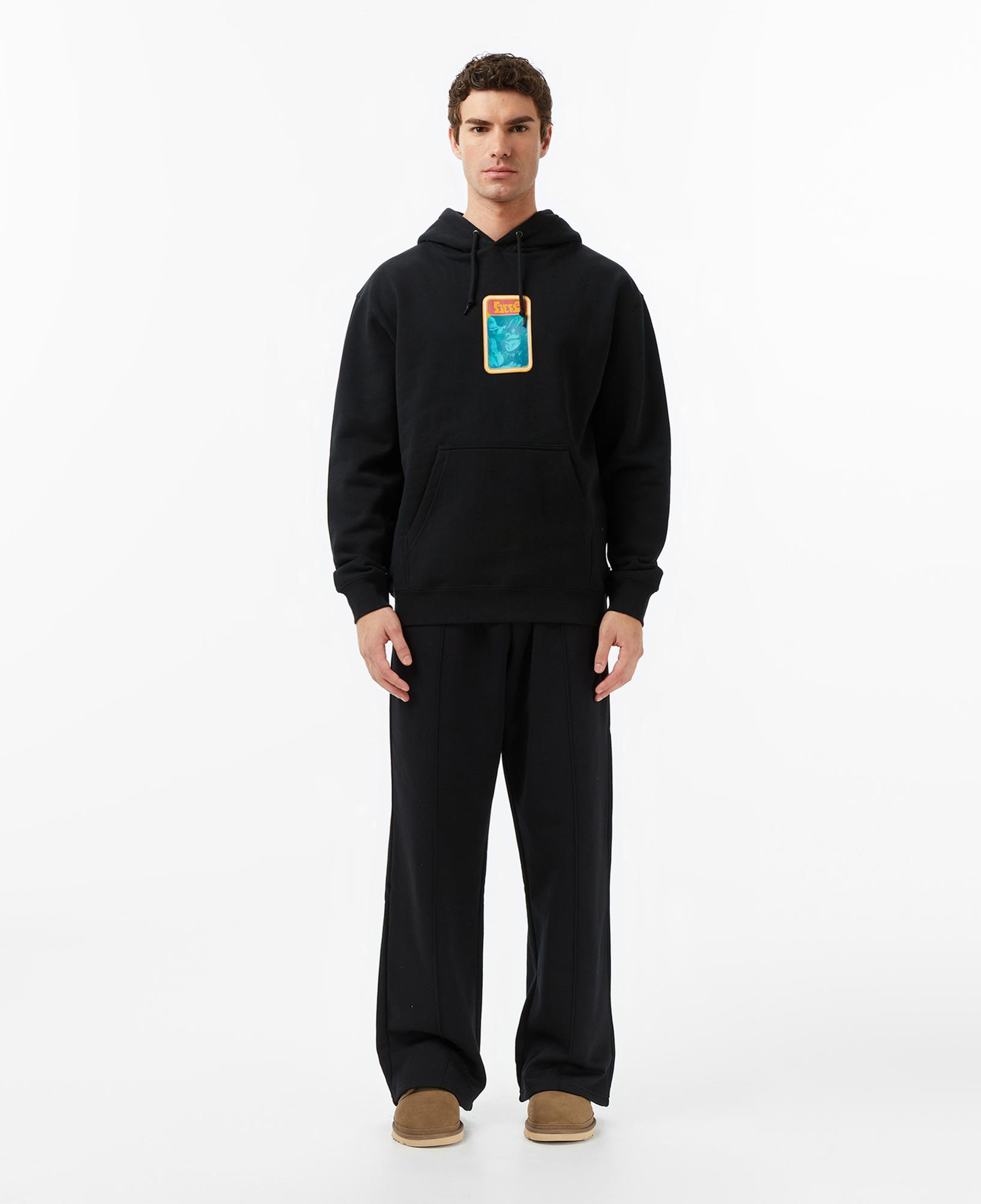 Huf Backstreet Angels Pullover Erkek Siyah Hoodie