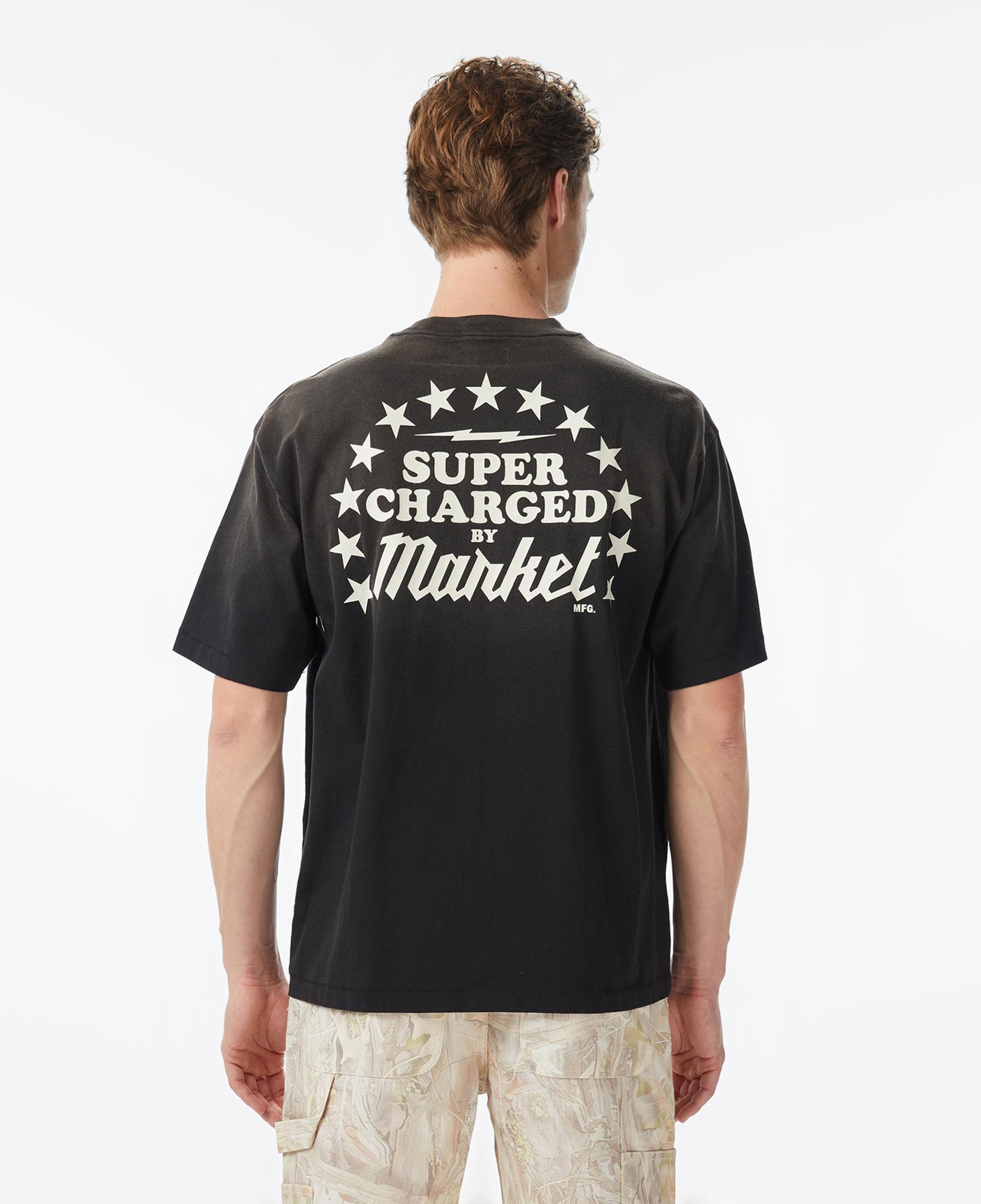 Market Supercharged Erkek Siyah T-Shirt