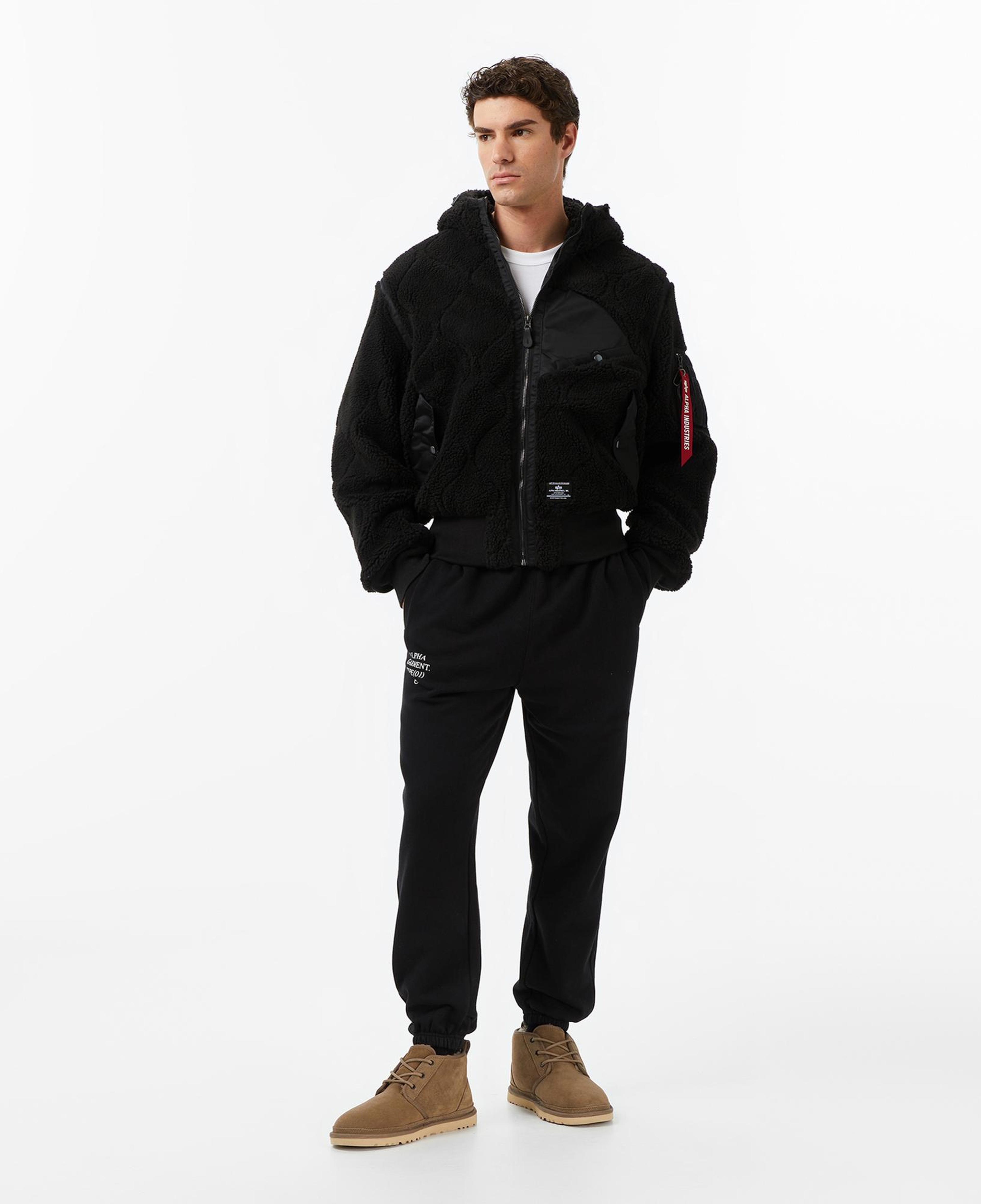 Alpha Industries Sherpa Onion-Quilted Erkek Siyah Mont